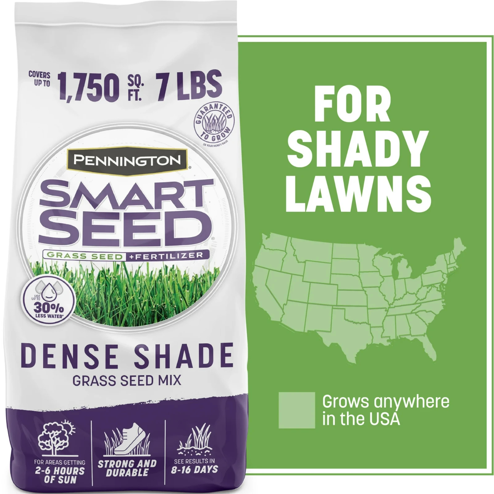 (2 Pack) Pennington Smart Seed Dense Shade Fescue Grass Mix 7 lb Bags 14lb Total
