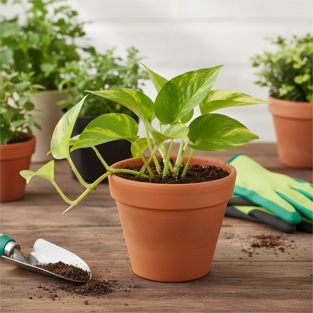 Rooted Golden Pothos Cutting – 2 Live 4–5″ Starter Vine for Indoor Growing