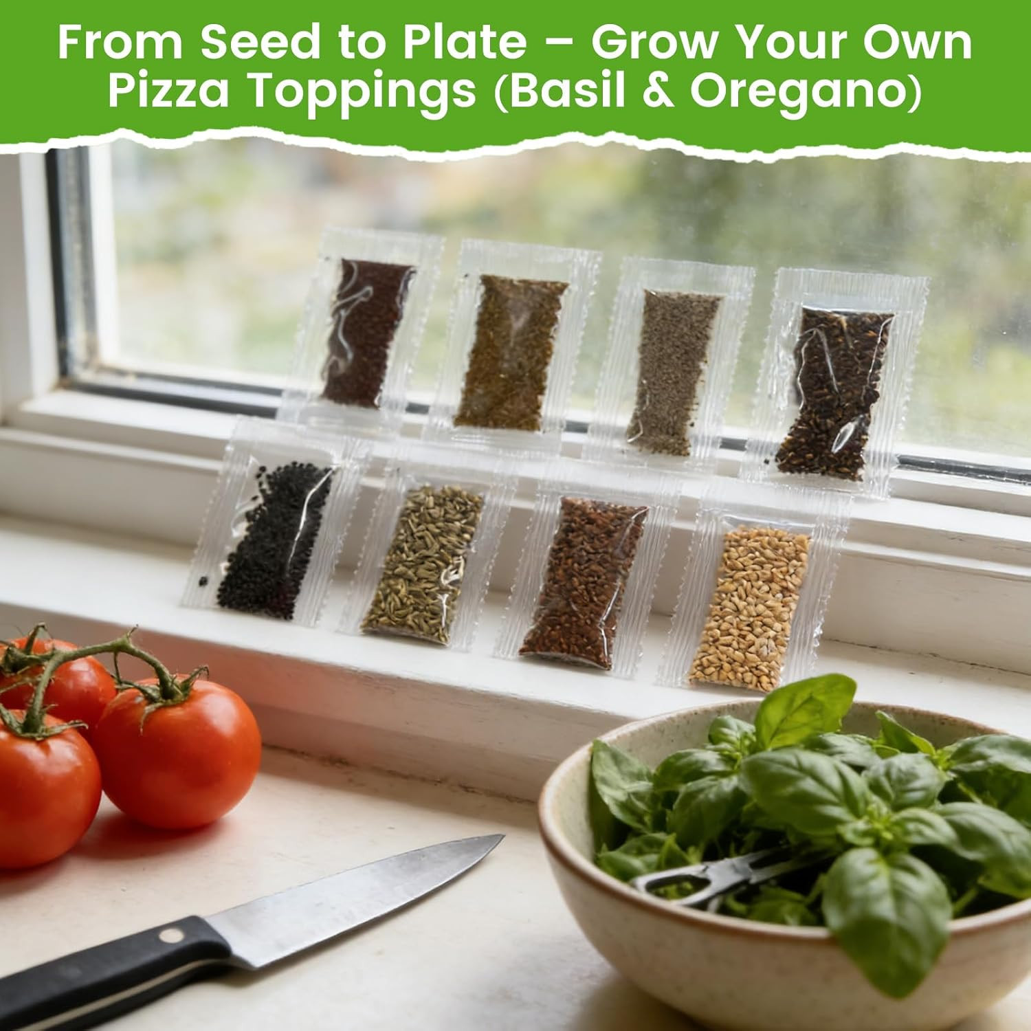 Herb Seeds 15-Pack – 4500+ Non-GMO Heirloom Seeds for Planting – Indoor & Outdo