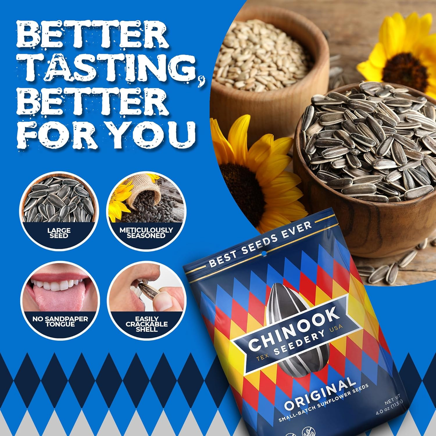 Roasted Sunflower Seeds – Jumbo Seeds Keto Snacks – Best for Snack Packs – Glute