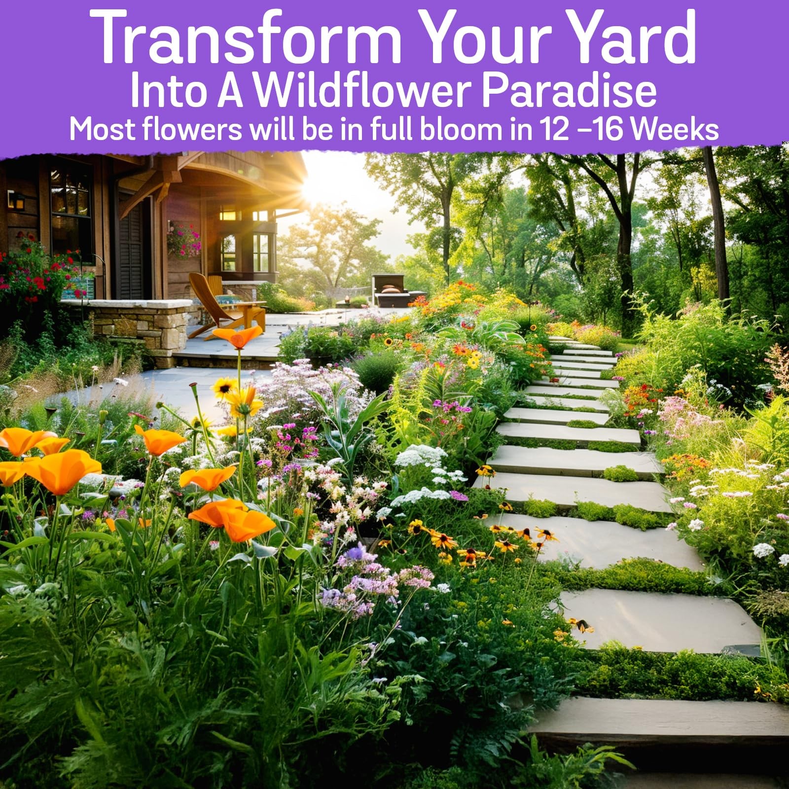Wildflower Seeds Mix 2 Oz 85000 Seeds 35 Variety Perennial Annual Bulk