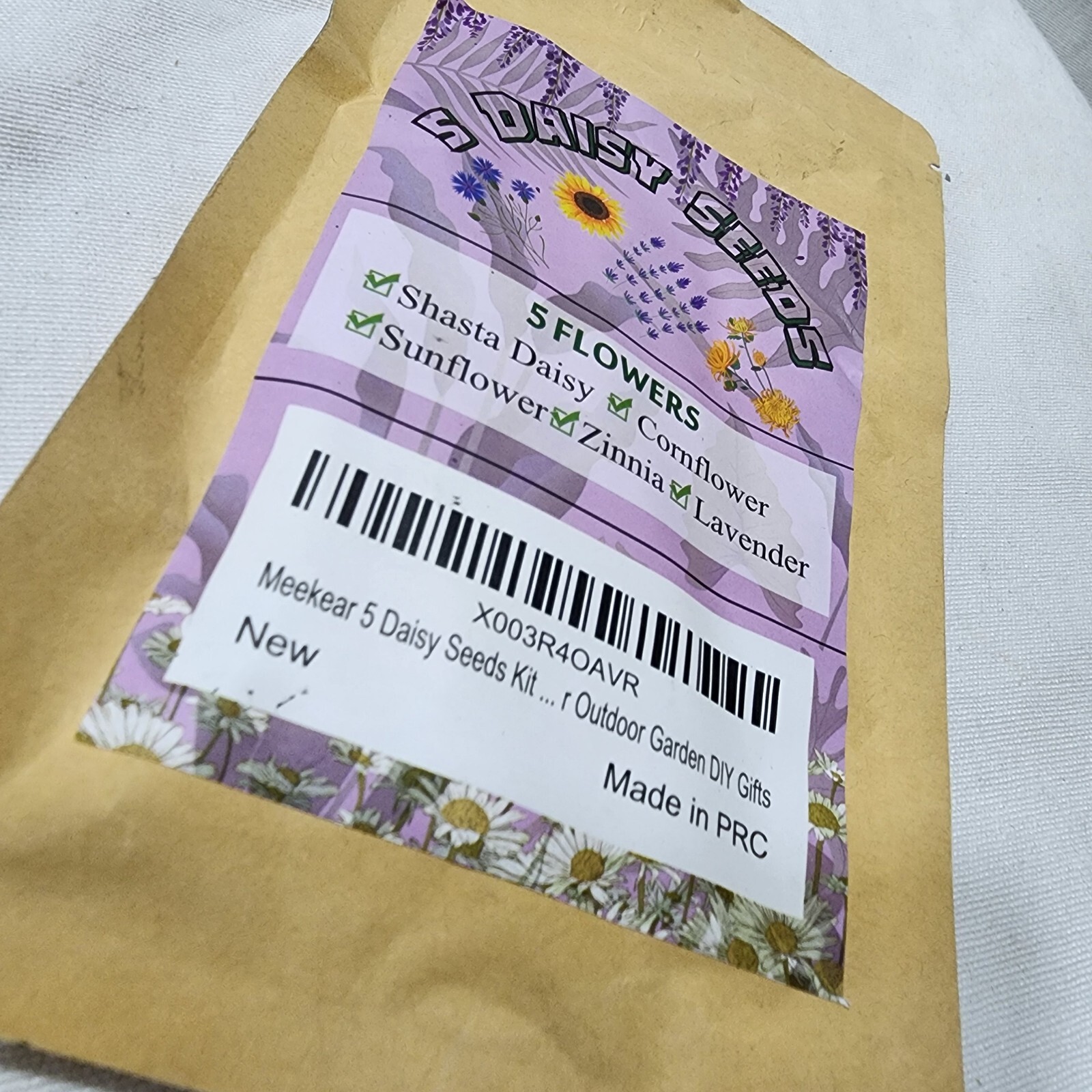 Meekear 5 Daisy Seeds Kit for Outdoor Garden DIY Gifts, Pack of 3