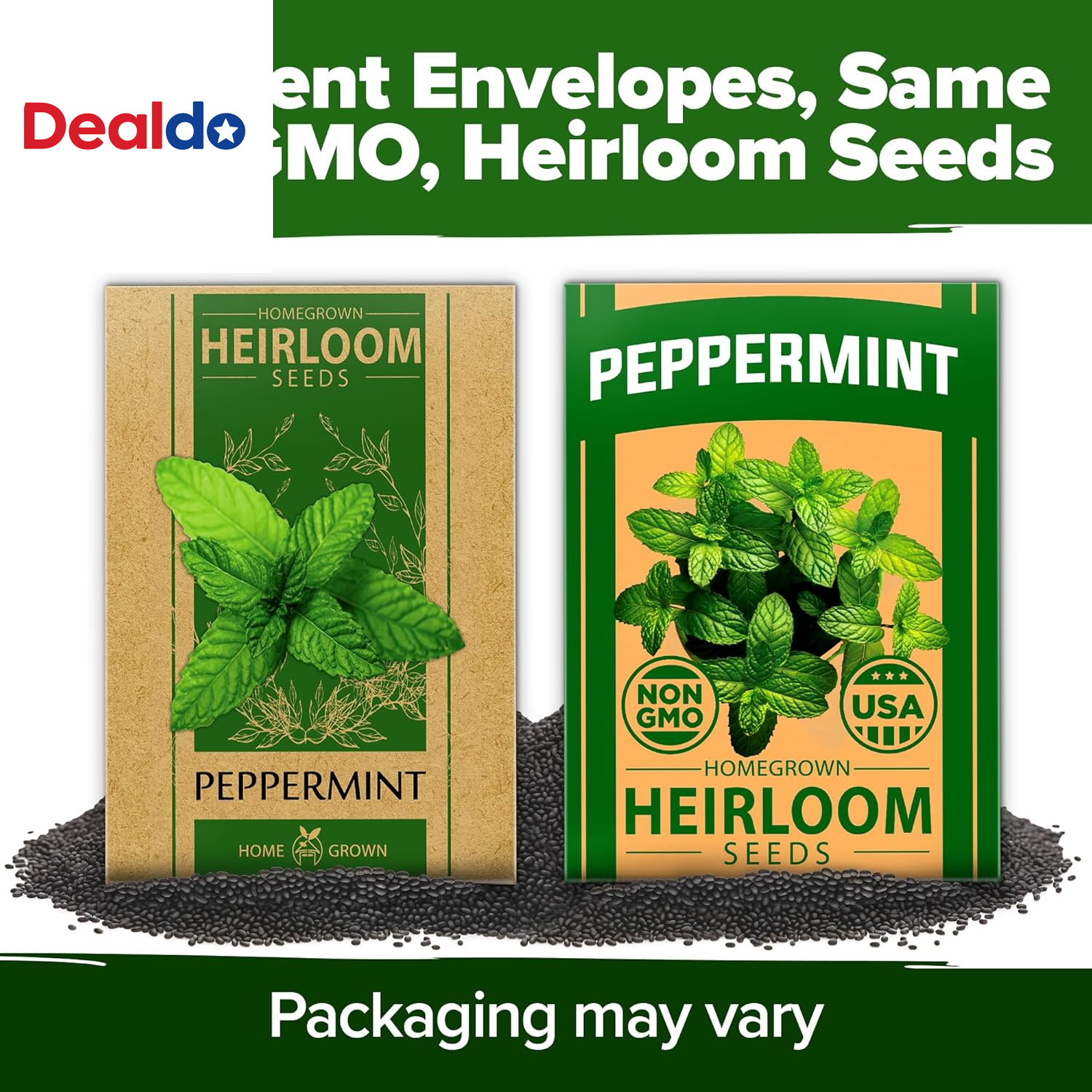 Peppermint Seeds 2 Pack (Mentha × Piperita) – 4,740 Heirloom Mint Seeds for Plan