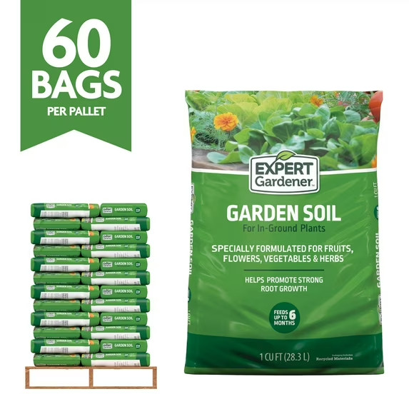 Expert Gardener Garden Soil for In-Ground Plants Bulk Soil Pallet, 1 cu. ft., Pa