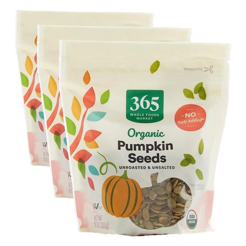 8 Ounce Organic Pumpkin Seeds Pack of 3 – Kosher, Nutrient-Rich Goodness