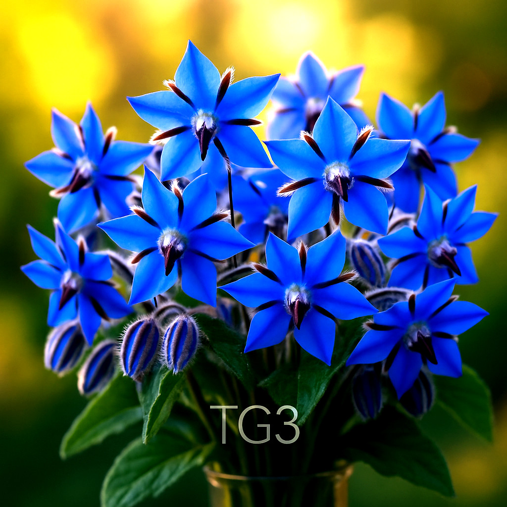 200+ BORAGE SEEDS AUTUMN HERB GARDEN PEST REPELLENT BLUE STAR FLOWER NON-GMO USA