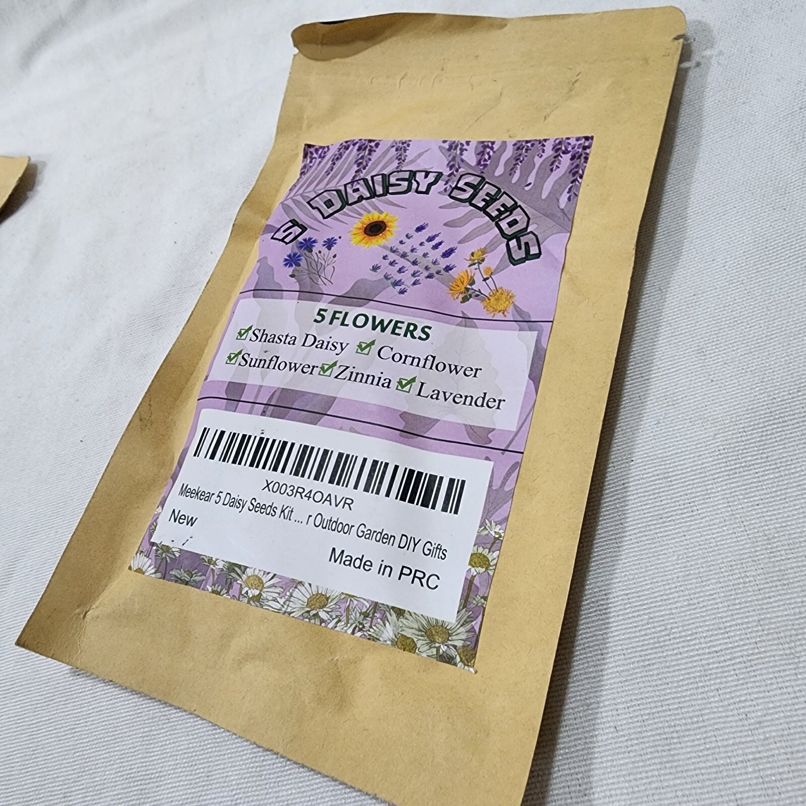 Meekear 5 Daisy Seeds Kit for Outdoor Garden DIY Gifts, Pack of 3