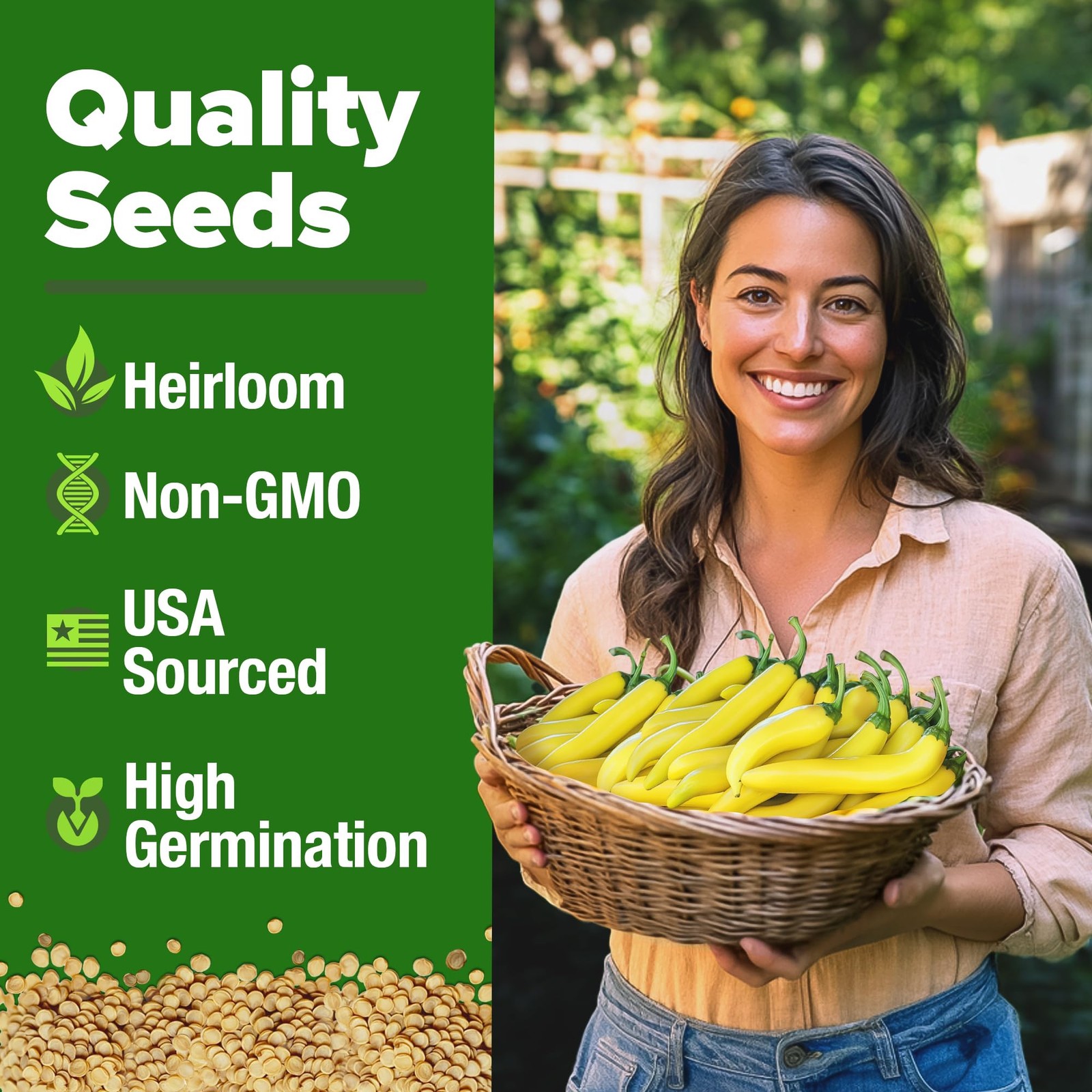Banana Pepper Seeds 94+ Heirloom Non GMO Seeds for Planting, High Germination…