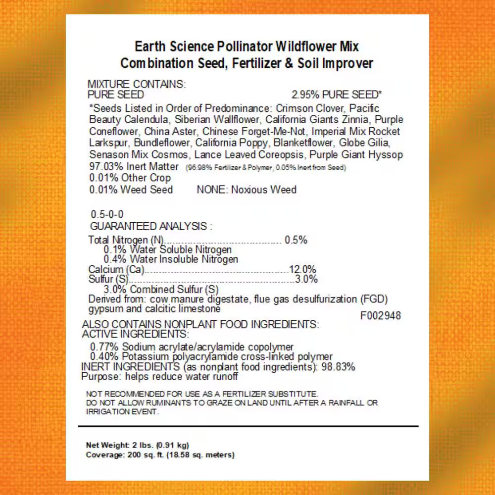 2 Lbs. Pollinator All-In-One Wildflower Mix with Seed, Plant Food and Soil Condi