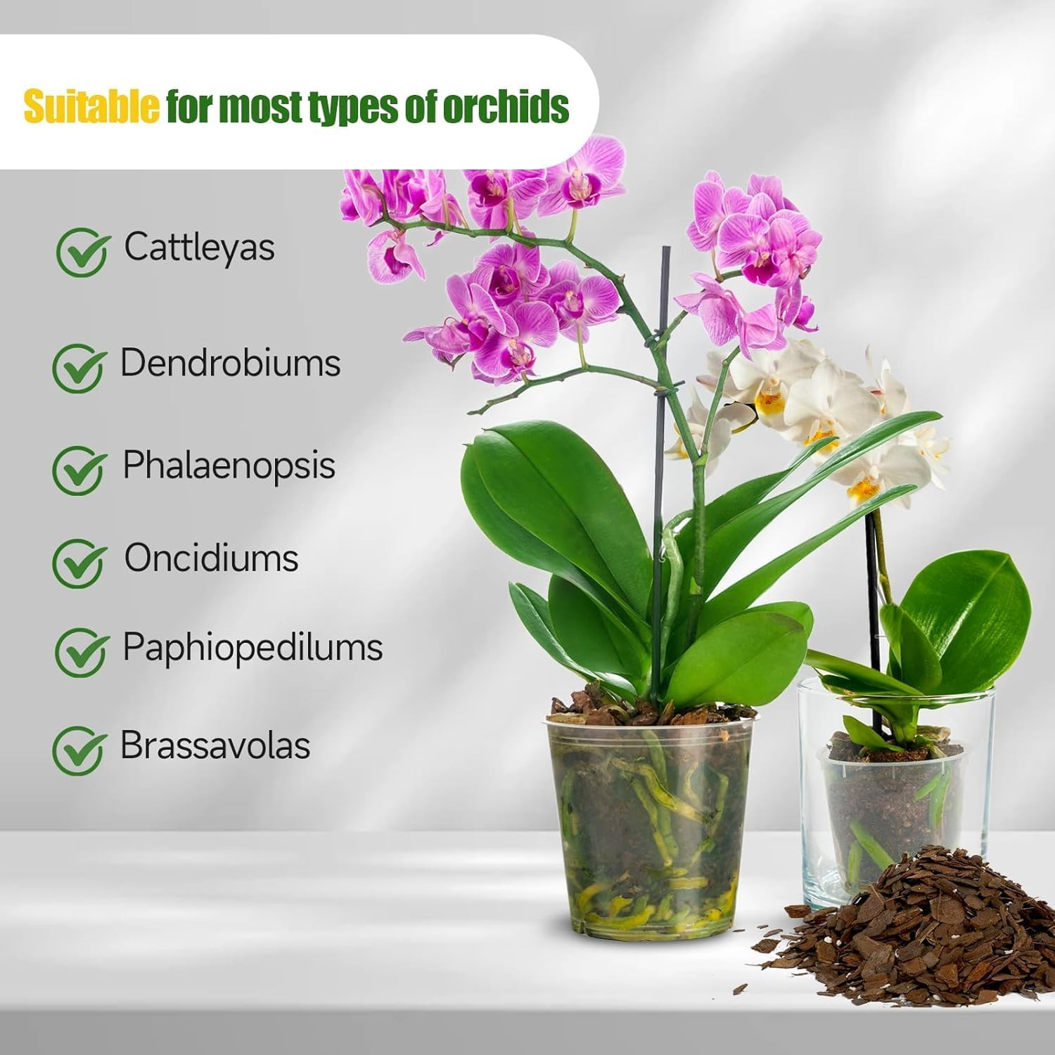 Organic Orchid Potting Mix 1Qt, Mixture of Orchid Bark and Perlite, Specifically