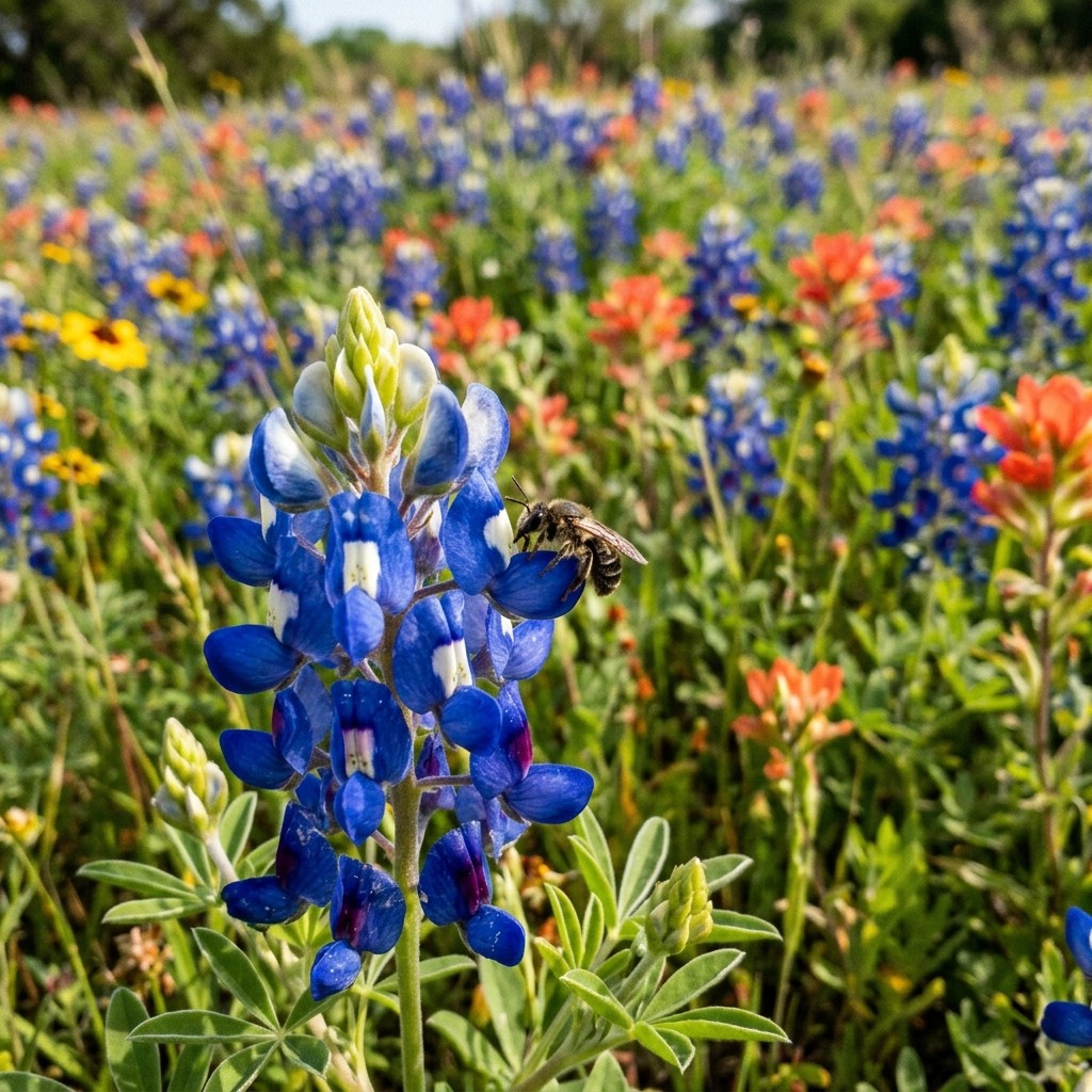 300 Texas Bluebonnet Wildflower Mix Seeds – Premium Bulk Seed Blend for