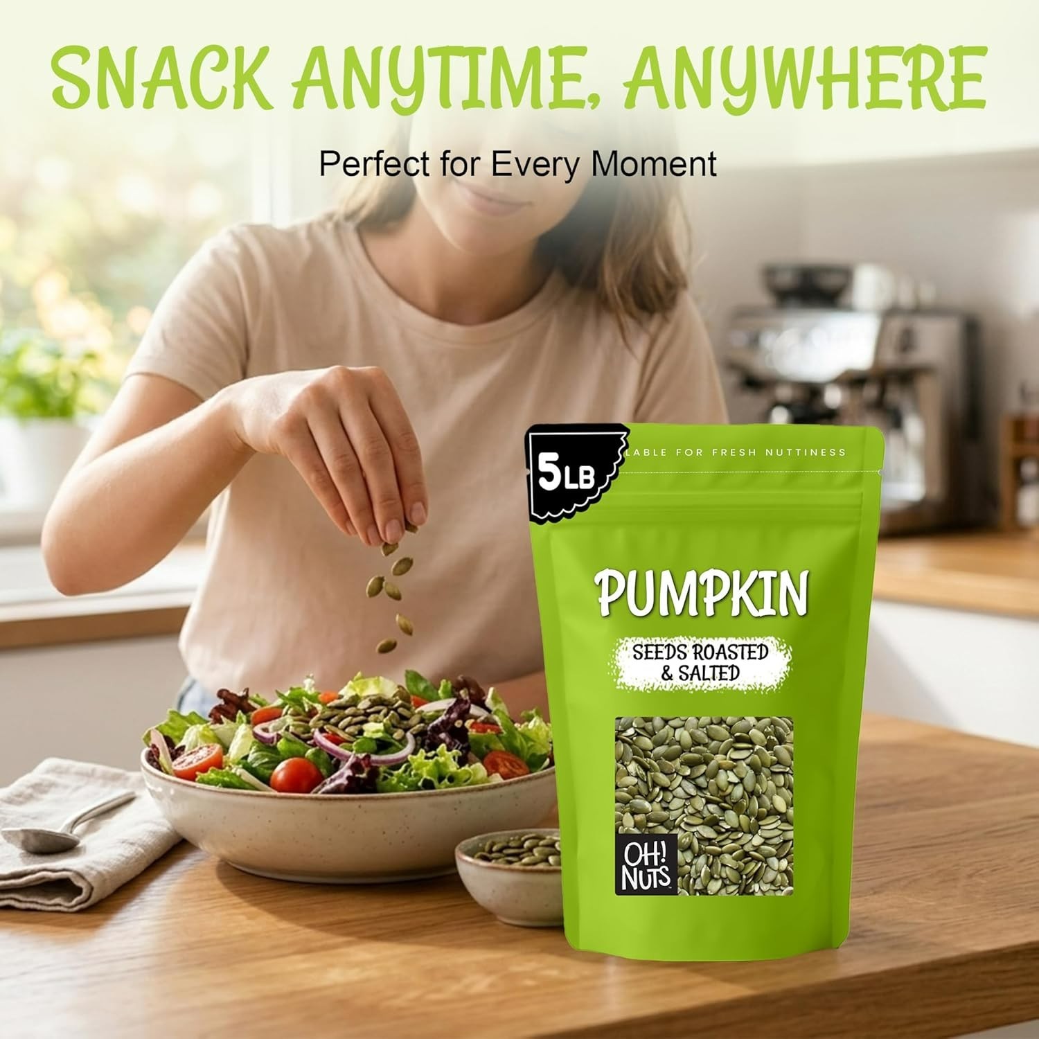5 lb Roasted & Salted Pumpkin Seeds – Healthy Pepitas Snack