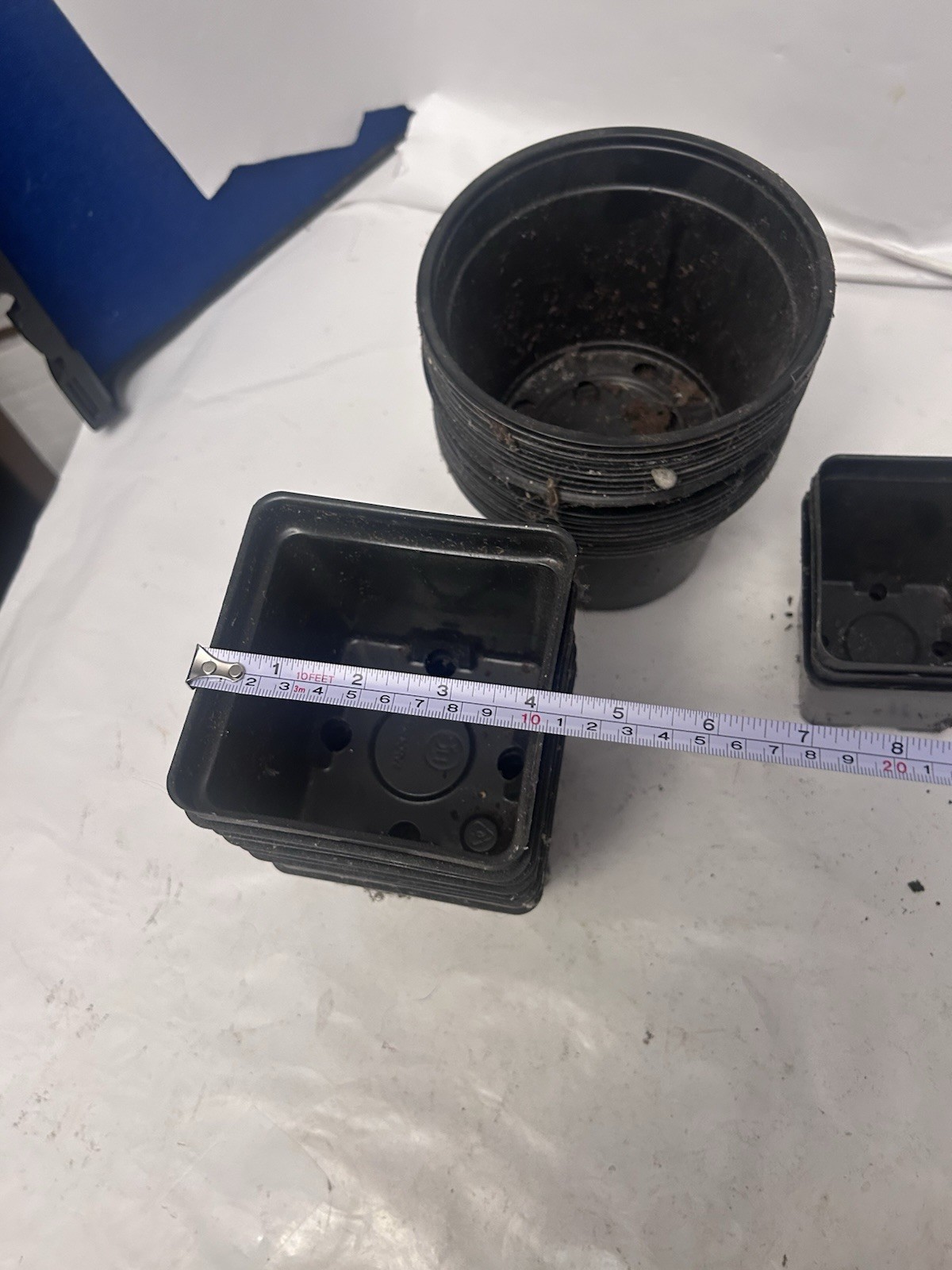 lot of plastic various size/shape potting plants