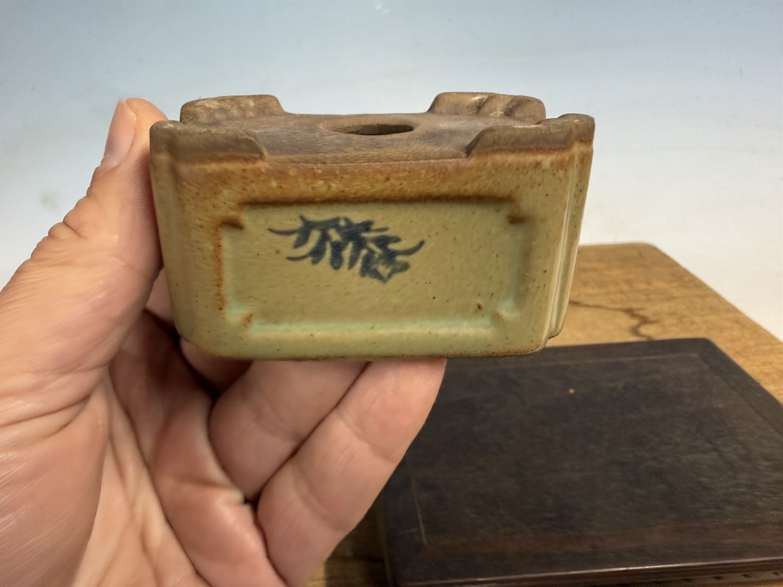 Japanese Unknown Maker Shohin Bonsai Tree Pot 3” Unusual Piece