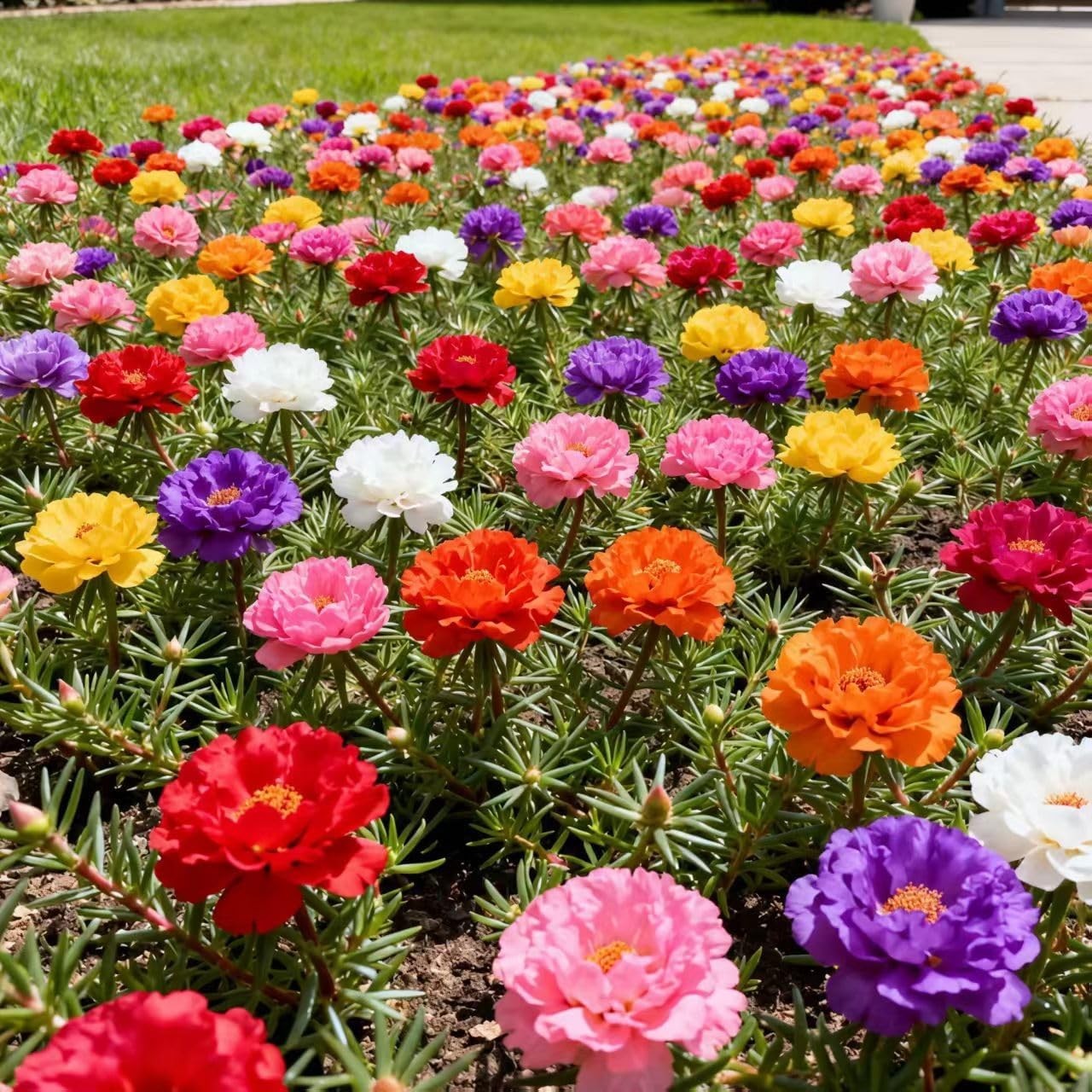 20,000+ Moss Rose Seeds (Portulaca Grandiflora) – Mixed Color Perennial Ground C