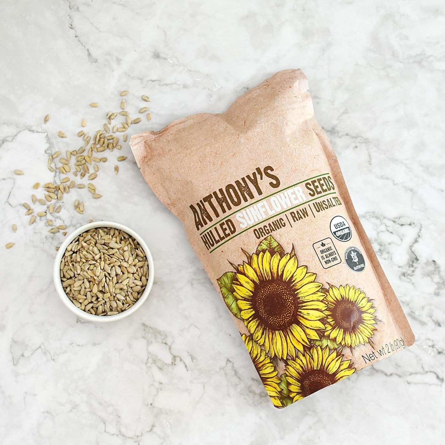 Keto Friendly Sunflower Seeds, 2 lb, Raw, Unsalted (2 Pack)