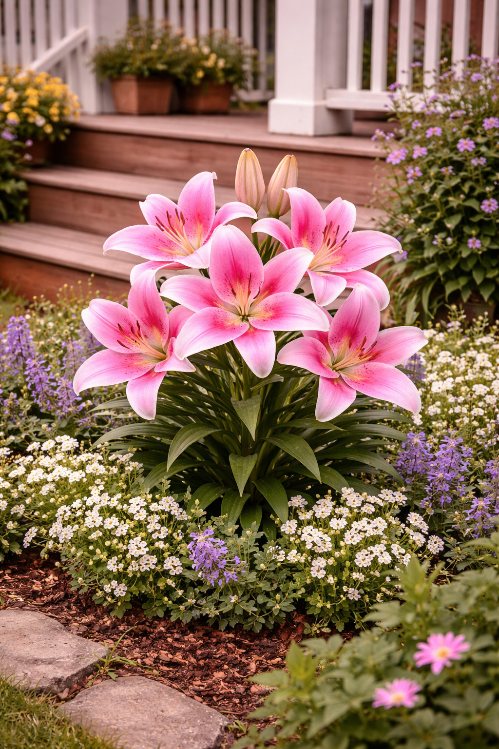 10 Pink Asiatic Lily Bulbs for Planting – Fragrant Pink Lily Flowers