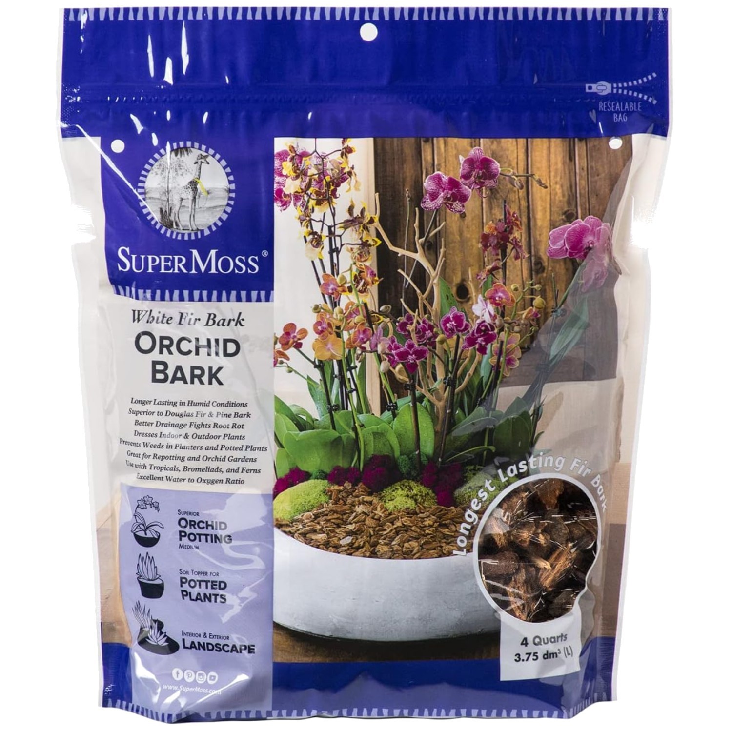 Organic Orchid Bark, Natural Fir, 4 Quarts