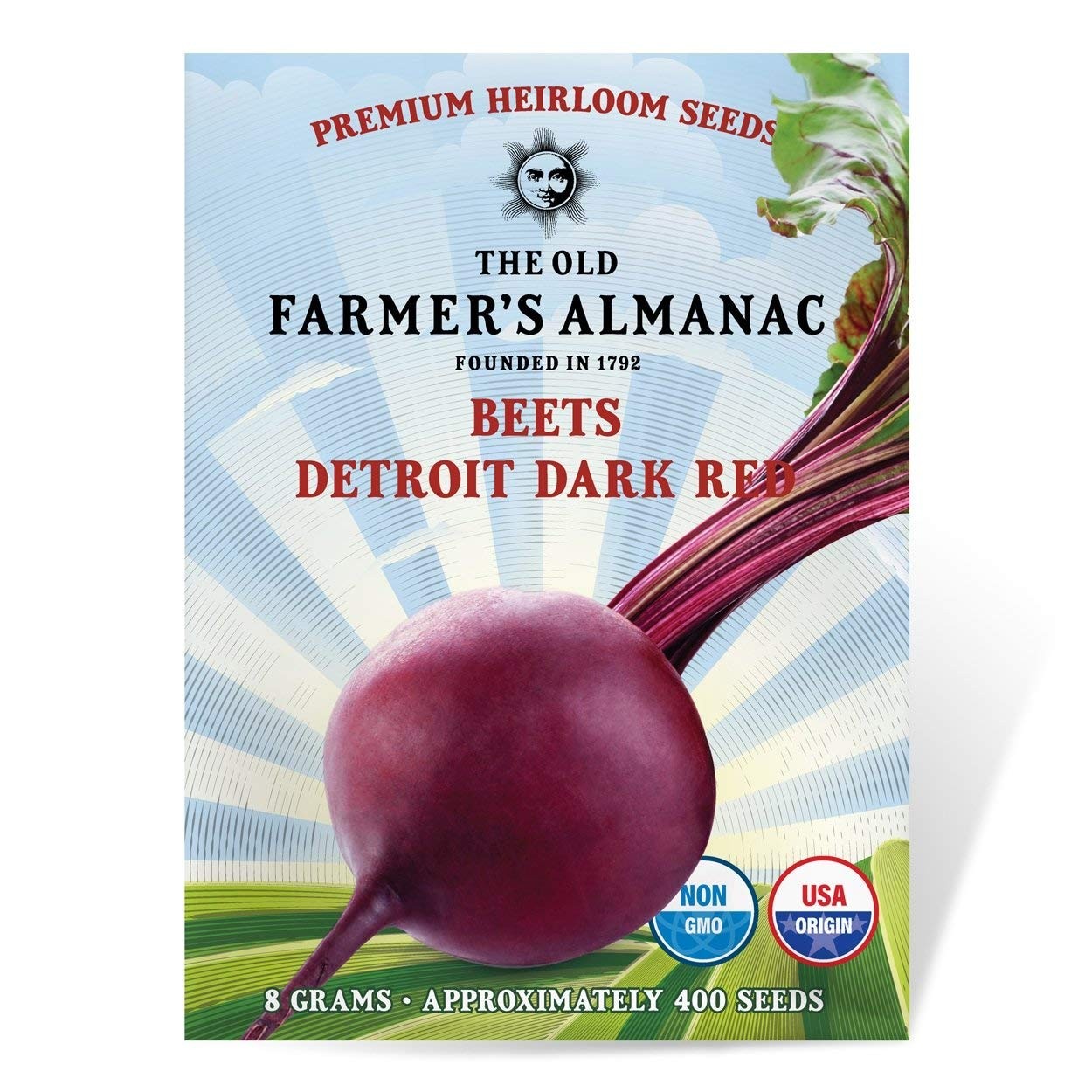 Heirloom Beet Seeds Detroit Dark Red Approx 360 Seeds NonGMO, Open Pollinat…