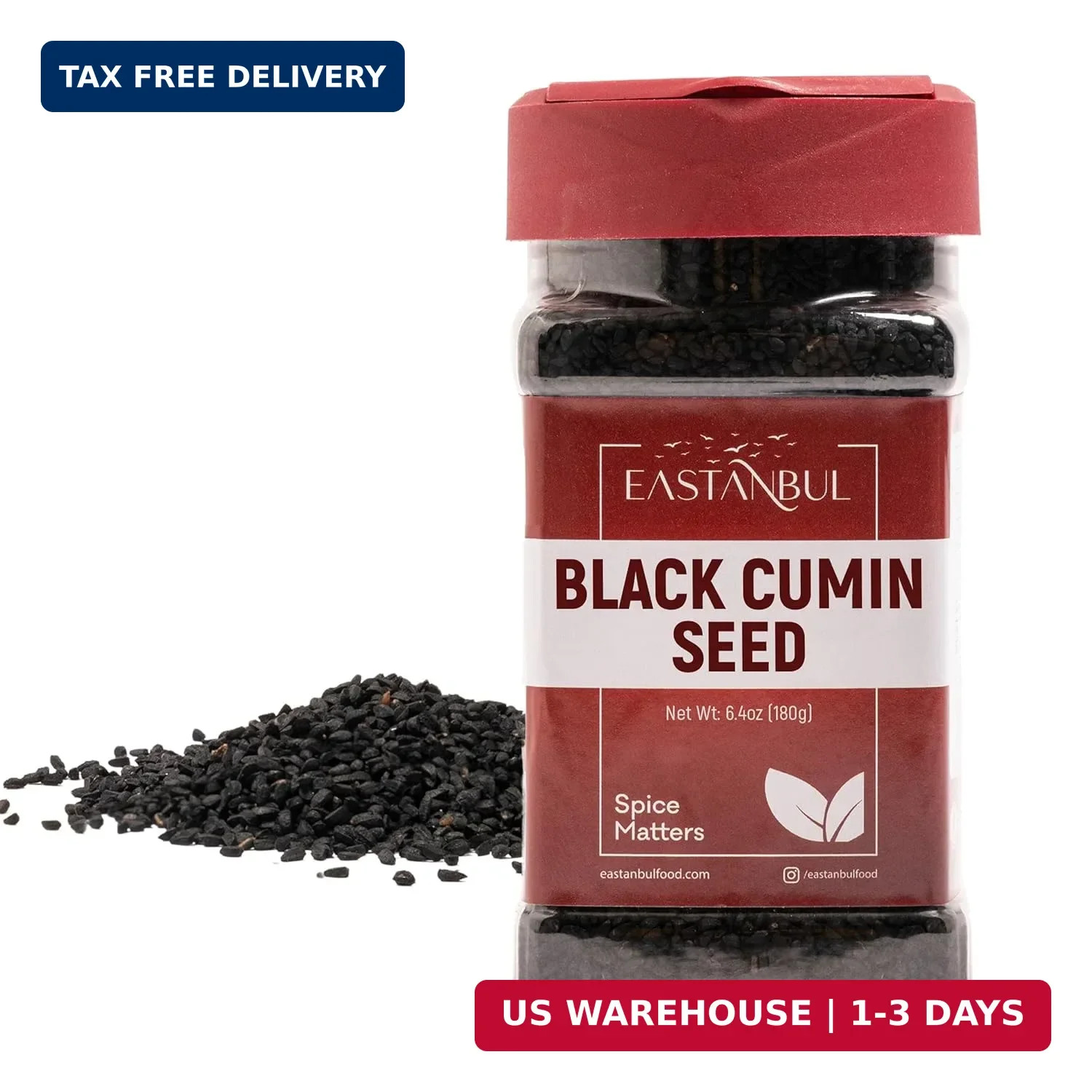 Eastanbul Nigella Seeds, Black Cumin Seed, Whole Black Cumin, Flavorful, Natural