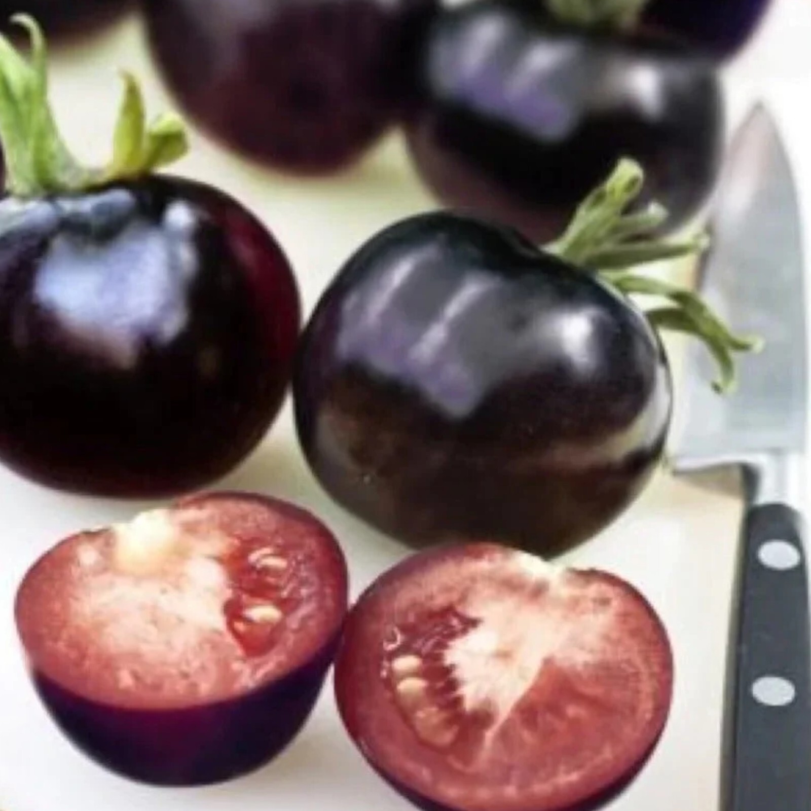 100pcs European Black Cherry Tomato Seeds – Heirloom, Non-GMO, Rich Flavor
