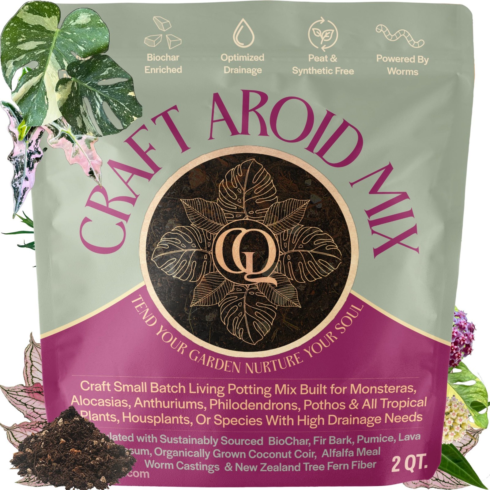Organic Potting Mix for Aroids – Well-Draining Soil for Alocasia, Monstera, Phil
