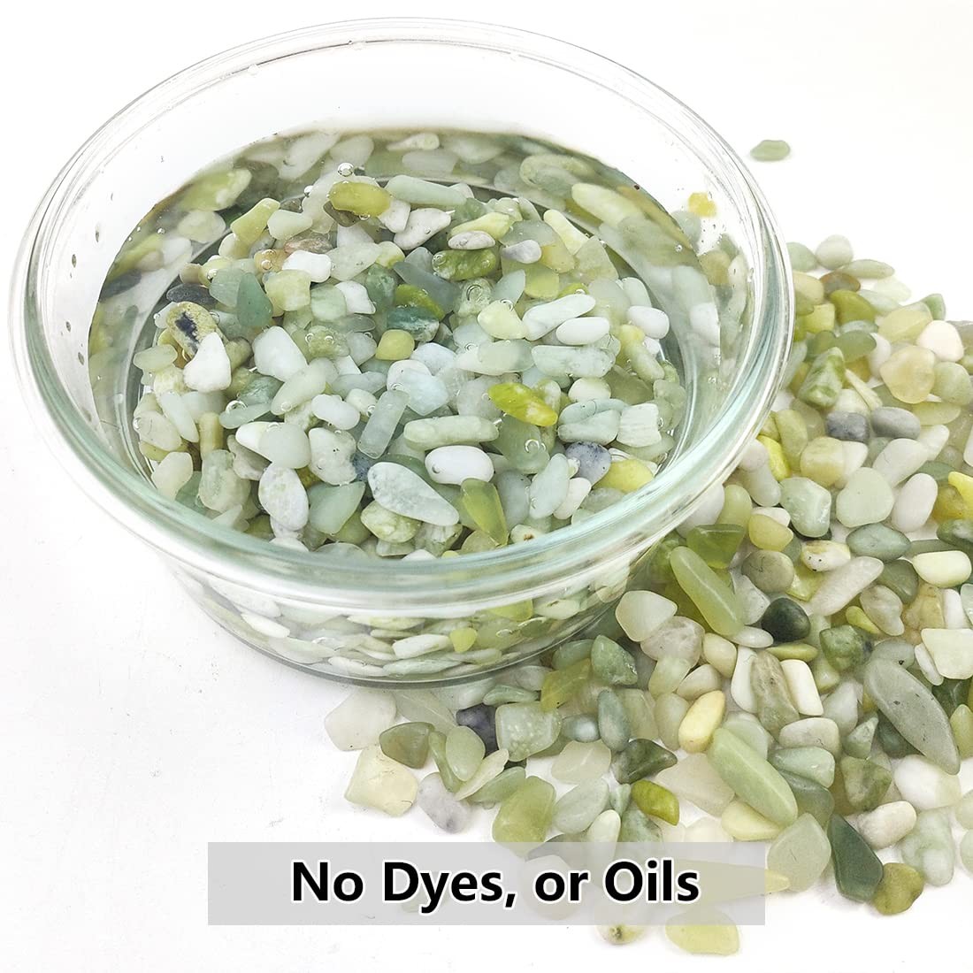 YISZM 2LB Succulent and Cactus Jade Pebbles, 3/8 Inch Natural 2 Pounds,