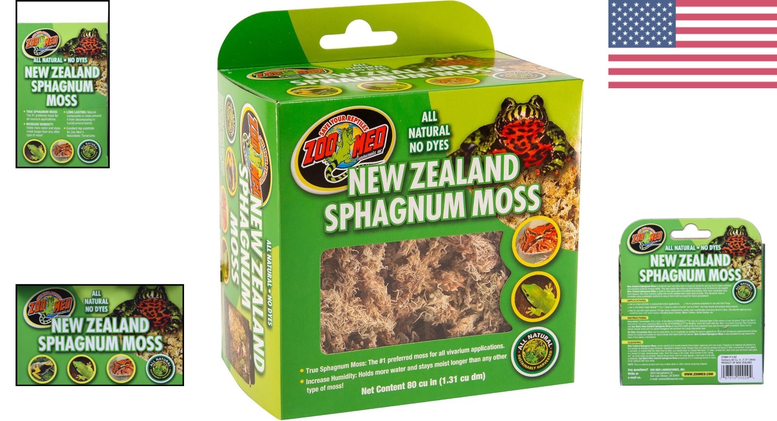 Sphagnum Moss from New Zealand 1.0 Count Ideal for Live Plants and Terrariums