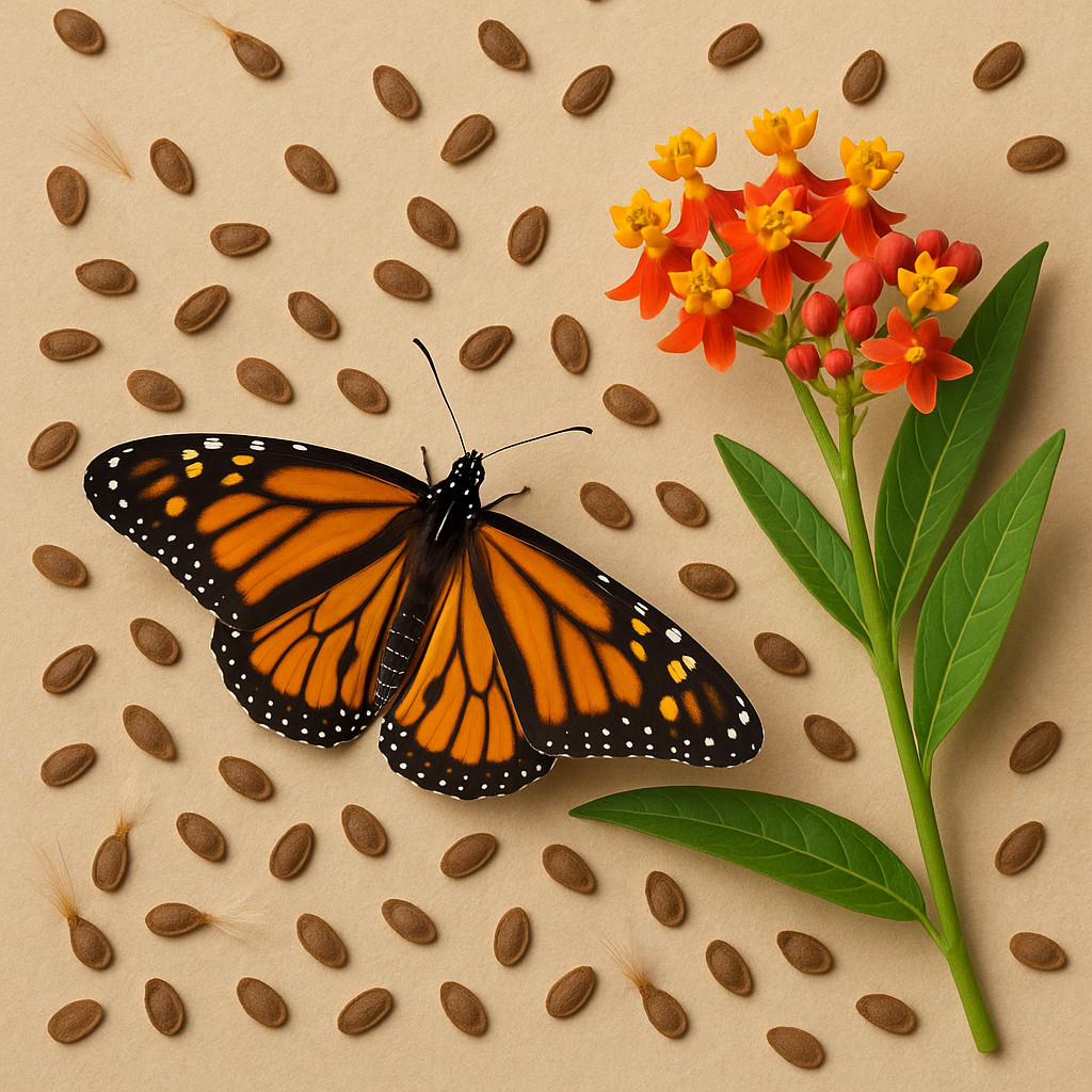 50 Tropical Milkweed Seeds – Monarch Host – Puerto Rico Native – Free Ship