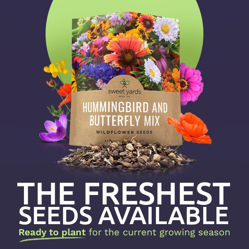Wildflower Seeds Butterfly and Humming Bird Mix 1 Ounce 7500+ Seeds