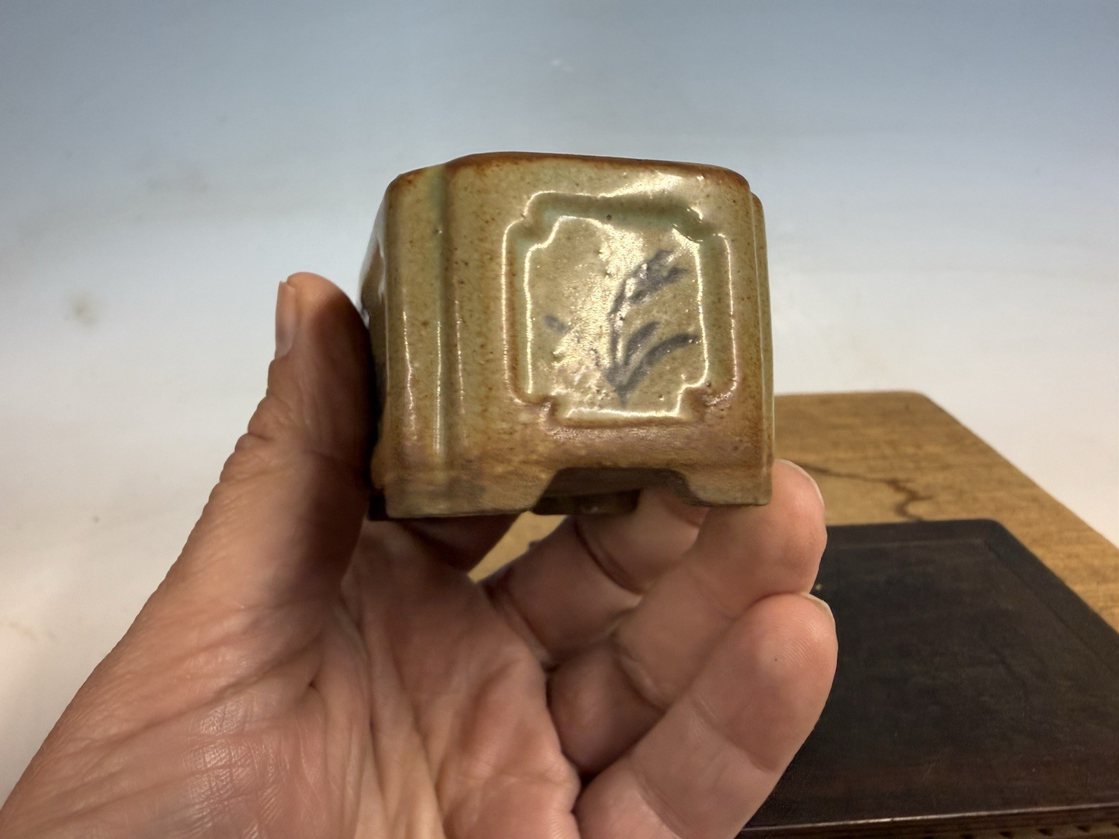 Japanese Unknown Maker Shohin Bonsai Tree Pot 3” Unusual Piece
