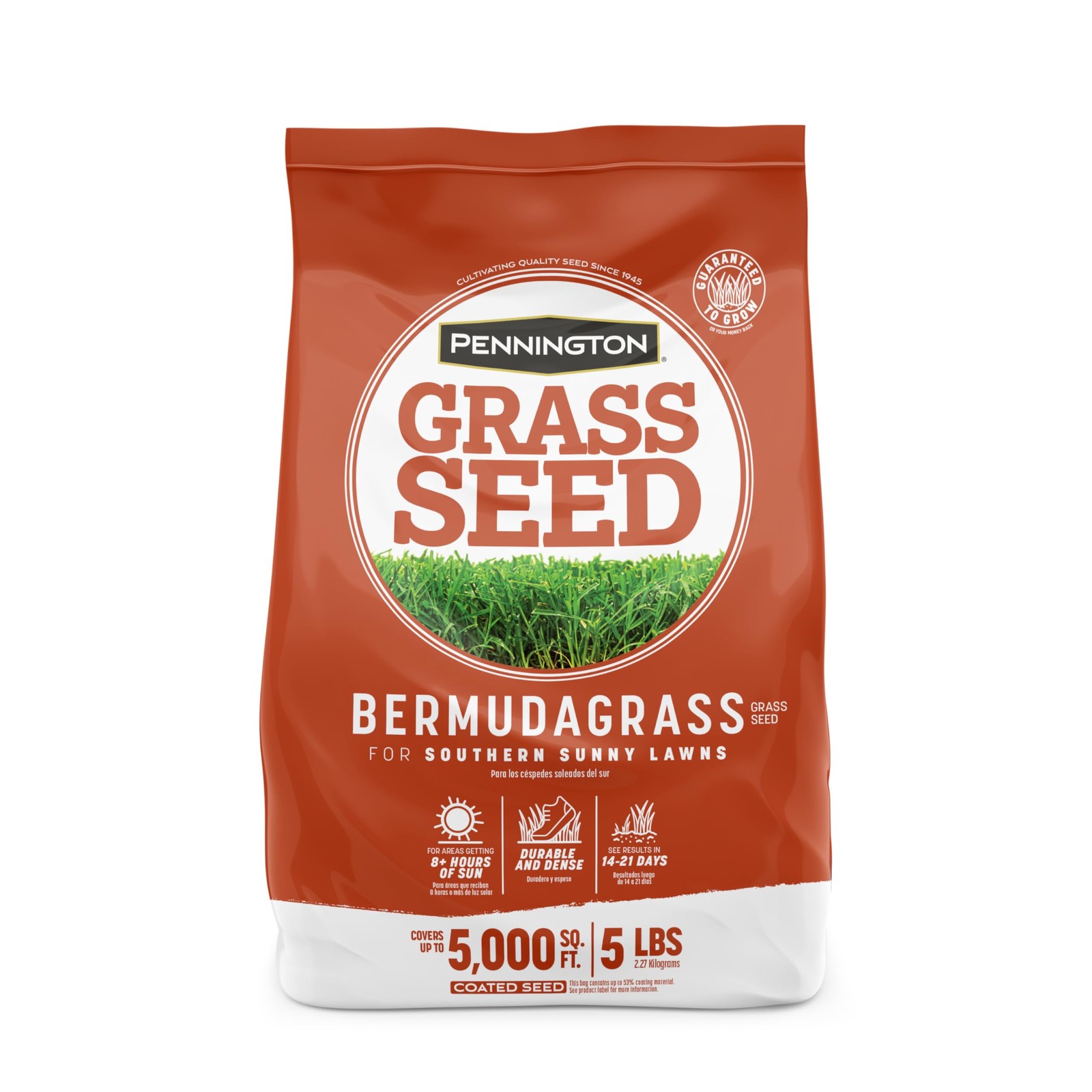 Pennington Bermudagrass Grass Seeds for Lawn, 5 lb 5 LB, Brown