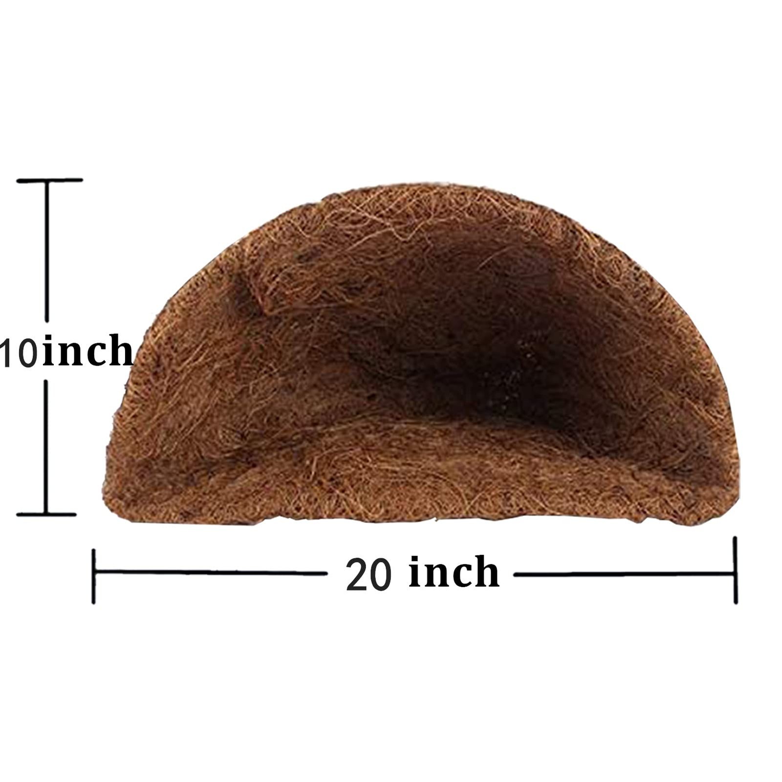 2PCS Half Round Coco Fiber Liner Replacement for Hanging Basket Planter