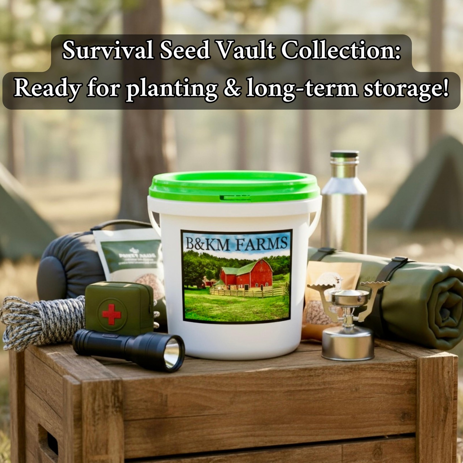 Survival Seed Vault: 20,000+ Heirloom Non-GMO Seeds for Easy Gardening