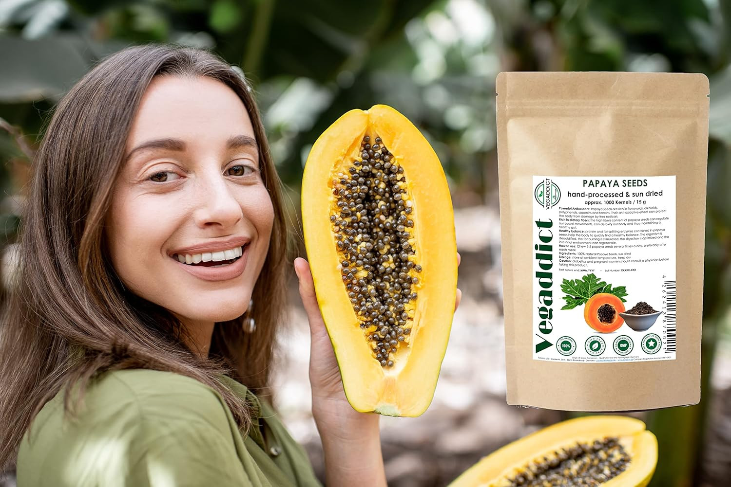 100% Natural Sun Dried Papaya Seeds | High Papaya Enzyme (Papain) Content | N…