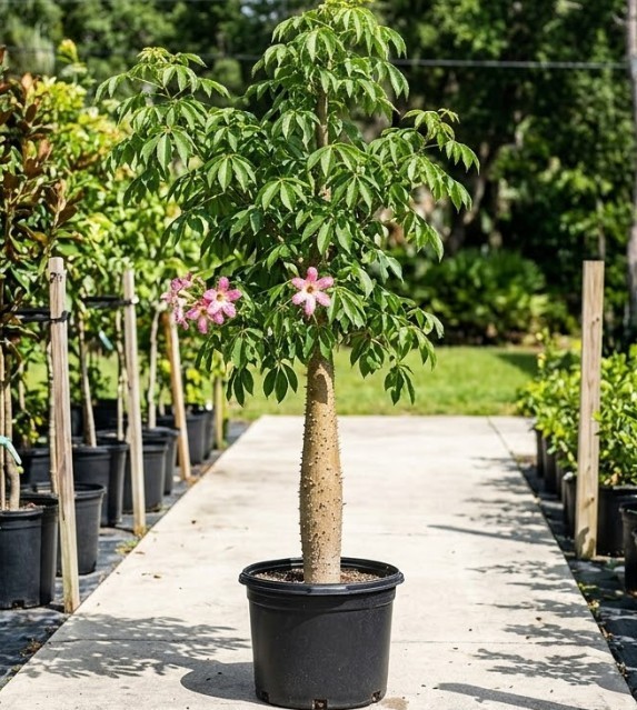 Ceiba Speciosa Chorisia Pink Floss Silk Tree Live Plant 5 Gal Pot 7-8 Ft Tall
