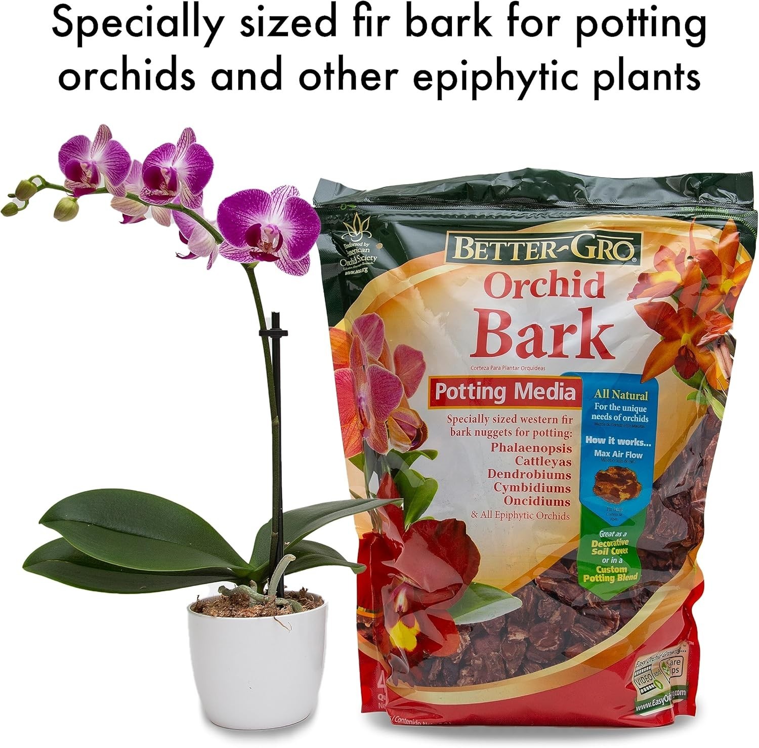 4 Quarts of Versatile Orchid Bark – Ideal for Repotting and Water Retention