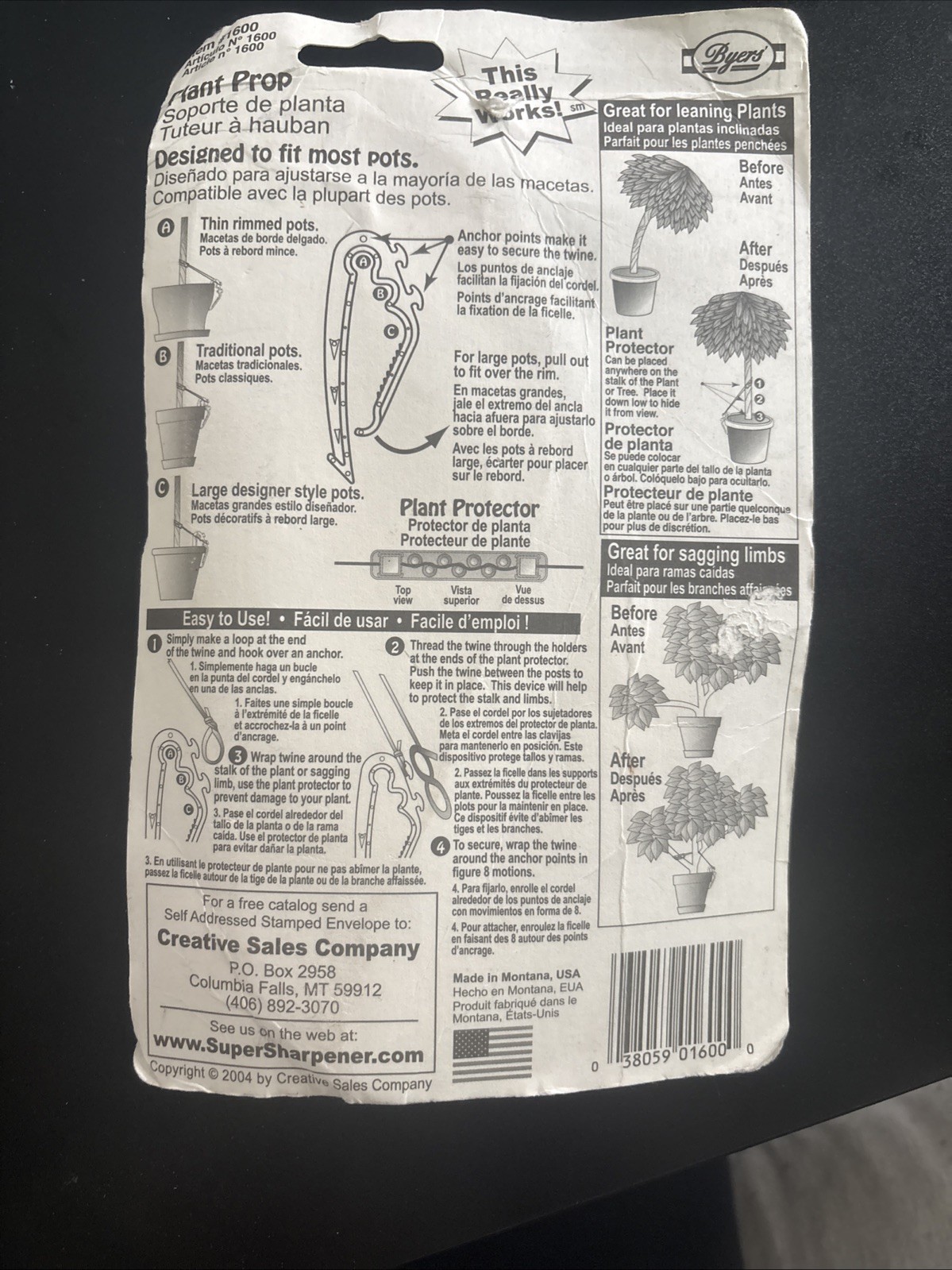 Plant Prop Keeps Plants And Trees Straight NOS