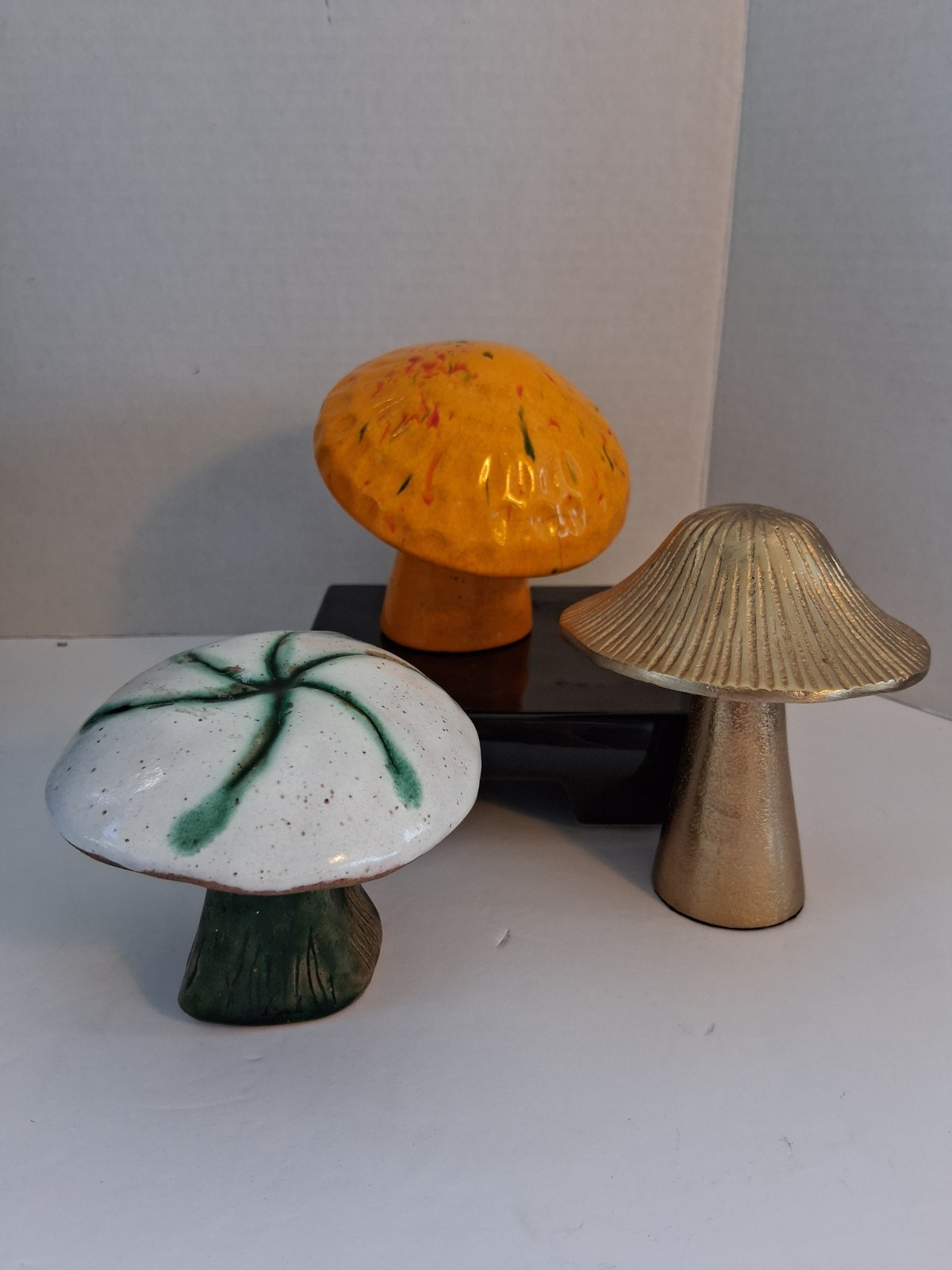 Mixed Lot Of Various Planter/Garden/Indoor Mushrooms; Ceramic/Metal; CottageCore