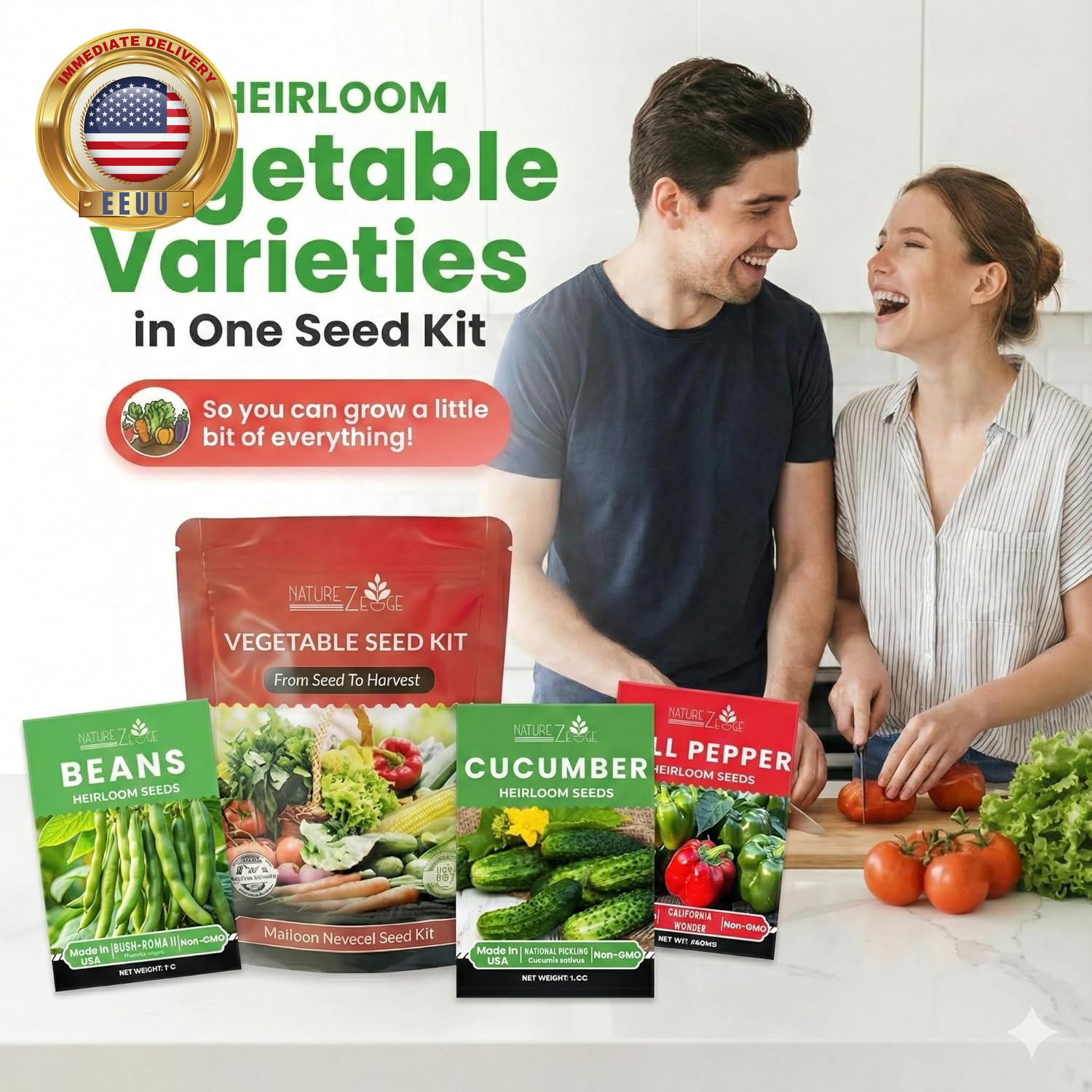 11 Heirloom Seeds for Planting Vegetables and Fruits, 4800 Survival Seed Vault a