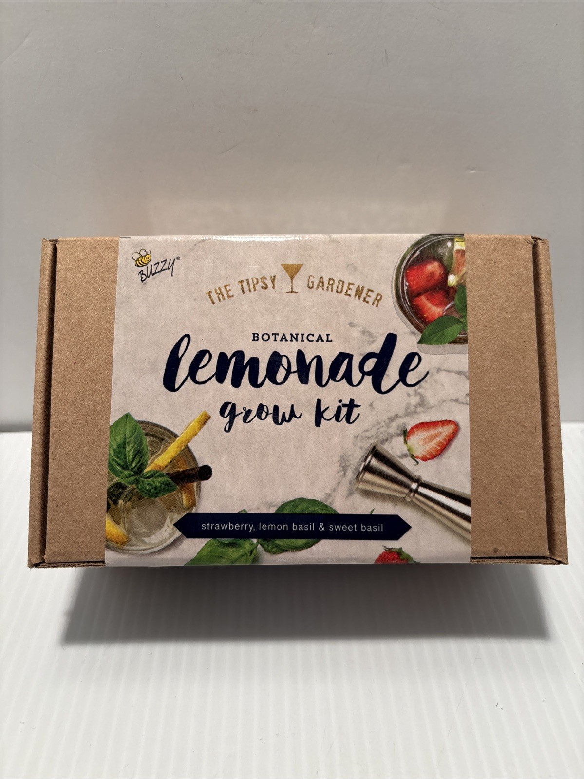 Tipsy Gardner Botanical Lemonade Grow Kit Strawberry,lemon,basil,sweet Basil New