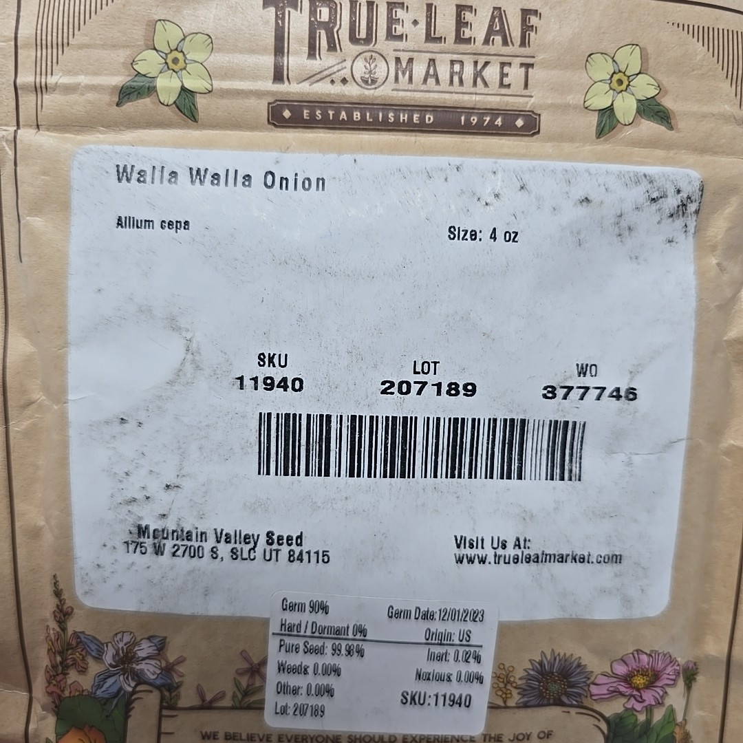 Walla Walla Onion Seeds 4oz Mountain Valley Seed