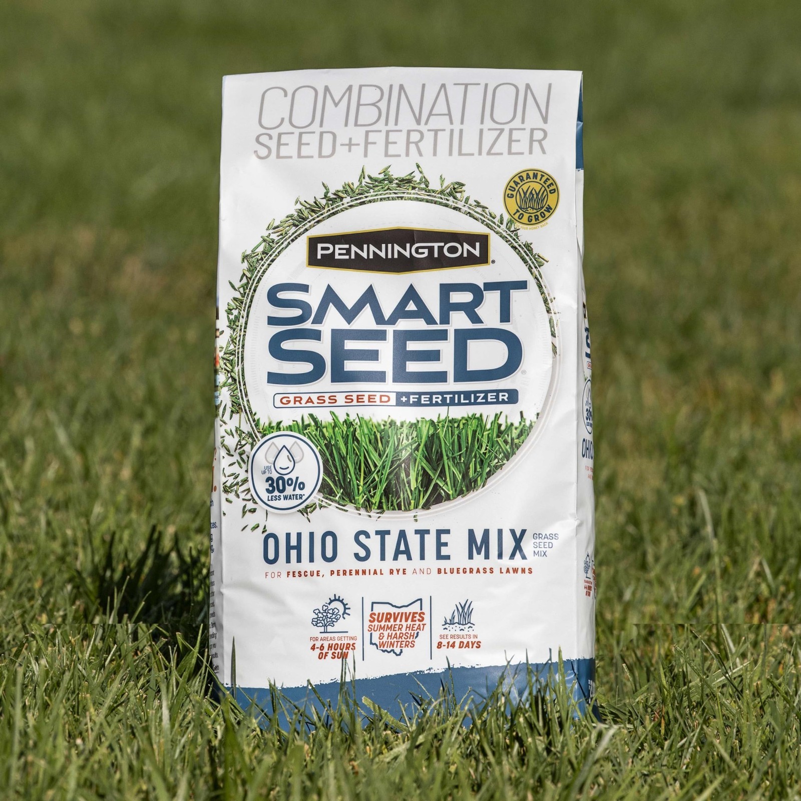 Premium Grass Seed Ohio State Mix – 7 LB, Drought Resistant, Fast Germination