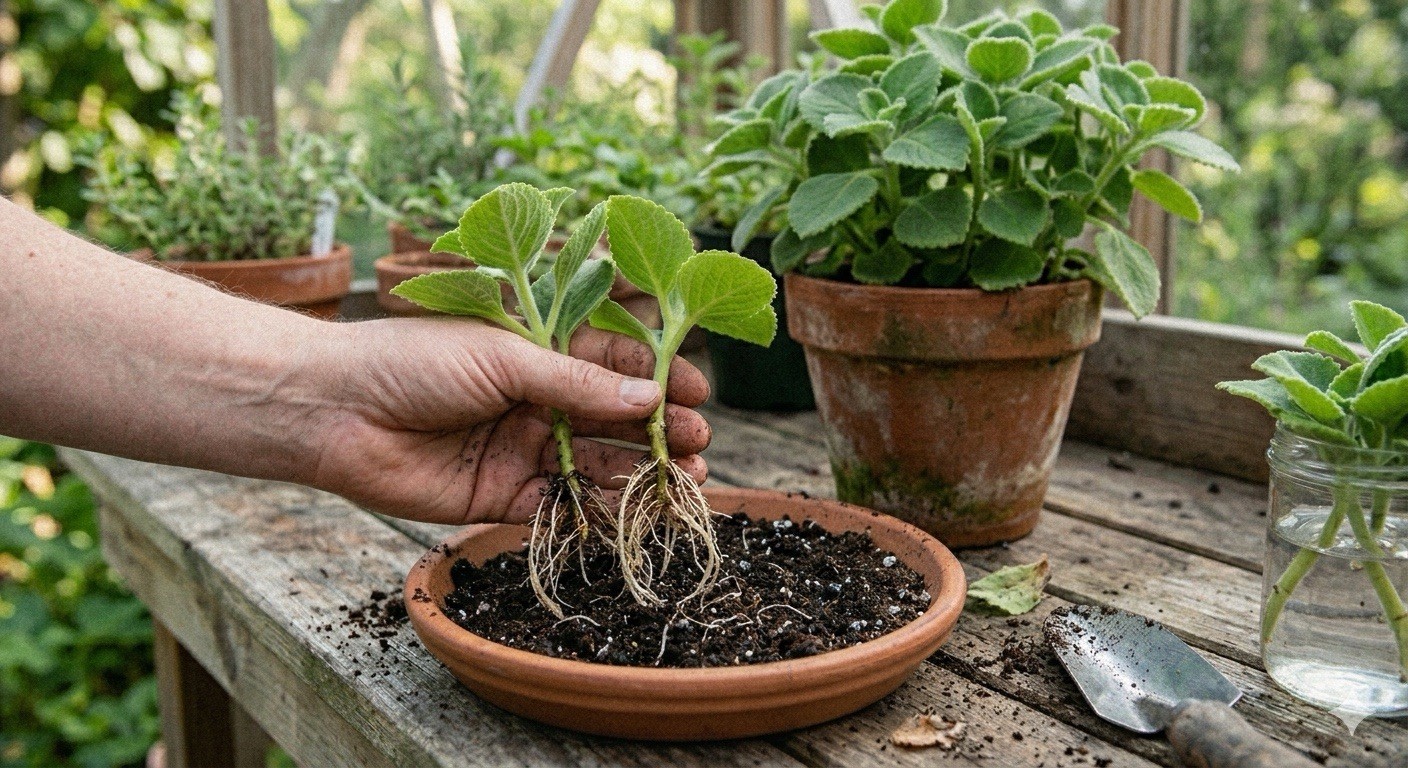 Organic Cuban Oregano Rooted (2 Stems) Mexican Mint/ Spanish Thyme, / Ajwain
