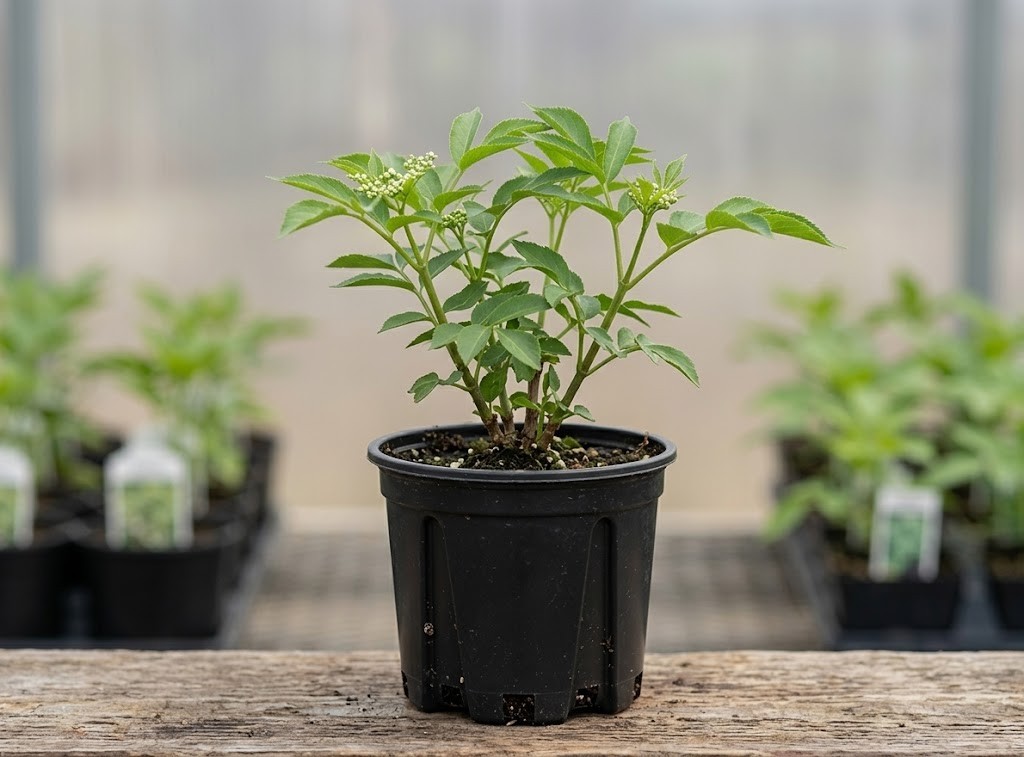 American Elderberry Ranch Live Plant 4″ Pot Sambucus Edible Fruit Immune Support