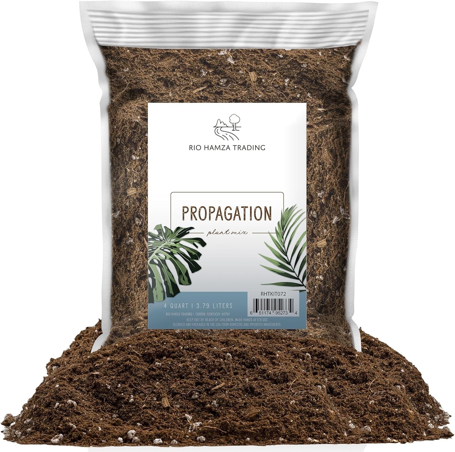 4 Quarts Hand Blended Soilless Plant Propagation Mix for Houseplants Success