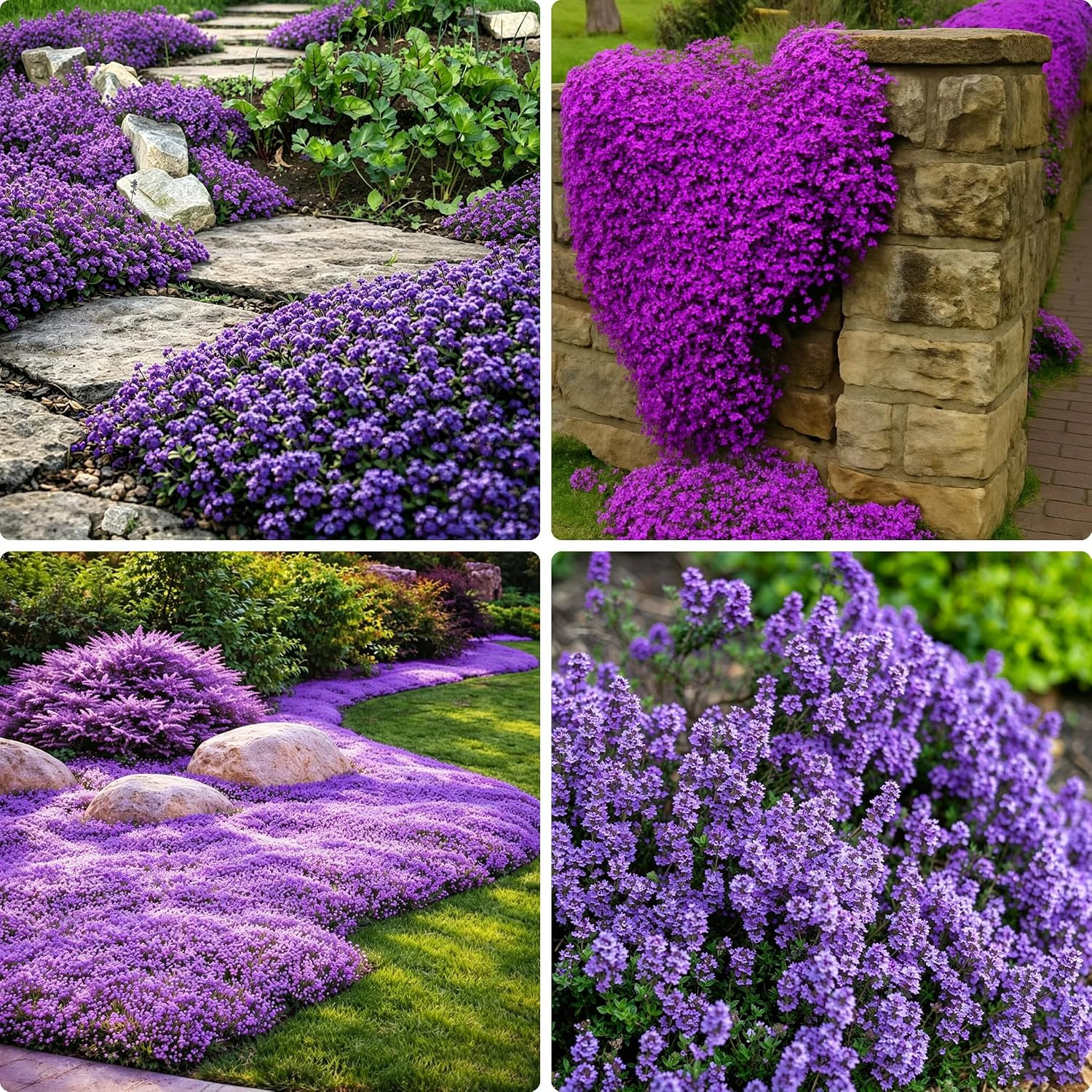 Creeping Magic Thyme Seeds for Planting, 19000+ Mixed Thymus Seeds, Perennial Co