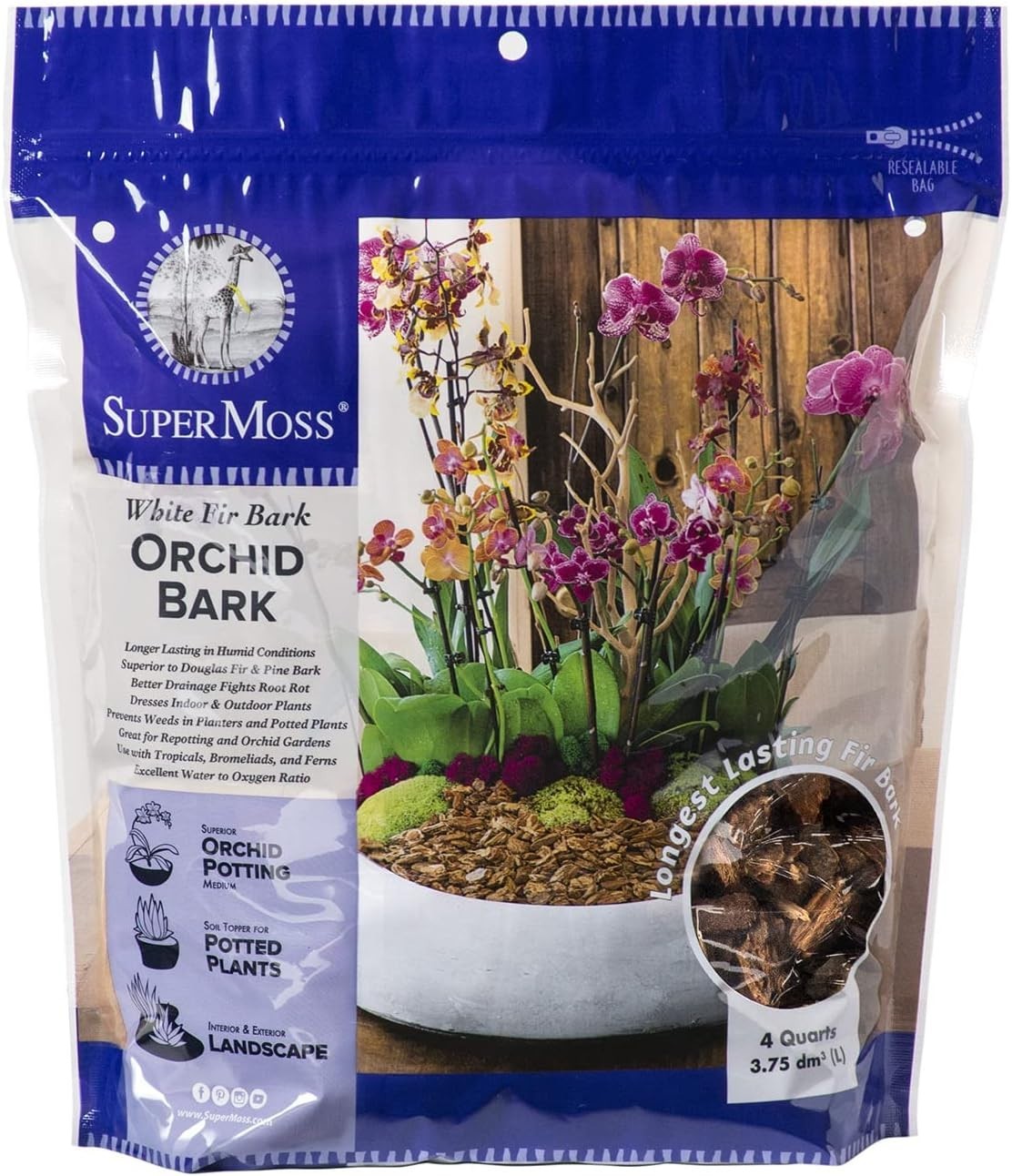 Natural Orchid Potting Bark, 4 Quarts