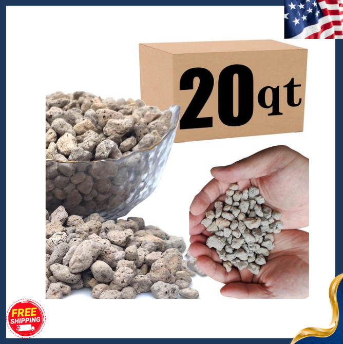 Horticultural Pumice 20QT 1/4 Inch Natural Soil Mix for Succulents Bonsai