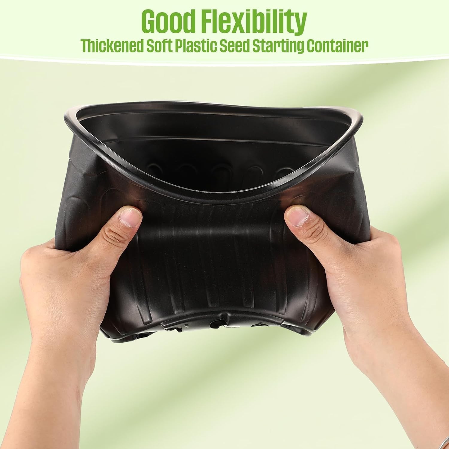 Ziliny 25 Pcs 2 Gallon Plant Nursery Pots Bulk Plastic Planter Flexible Flower S